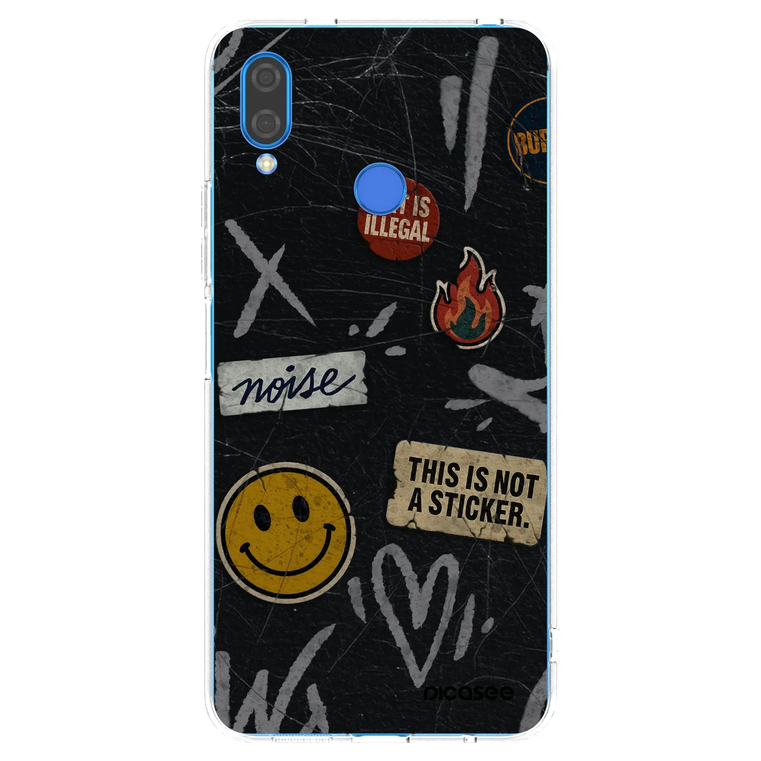 Picasee silikonska prozirna maskica za Huawei Nova 3 - STICKERS x TAGS
