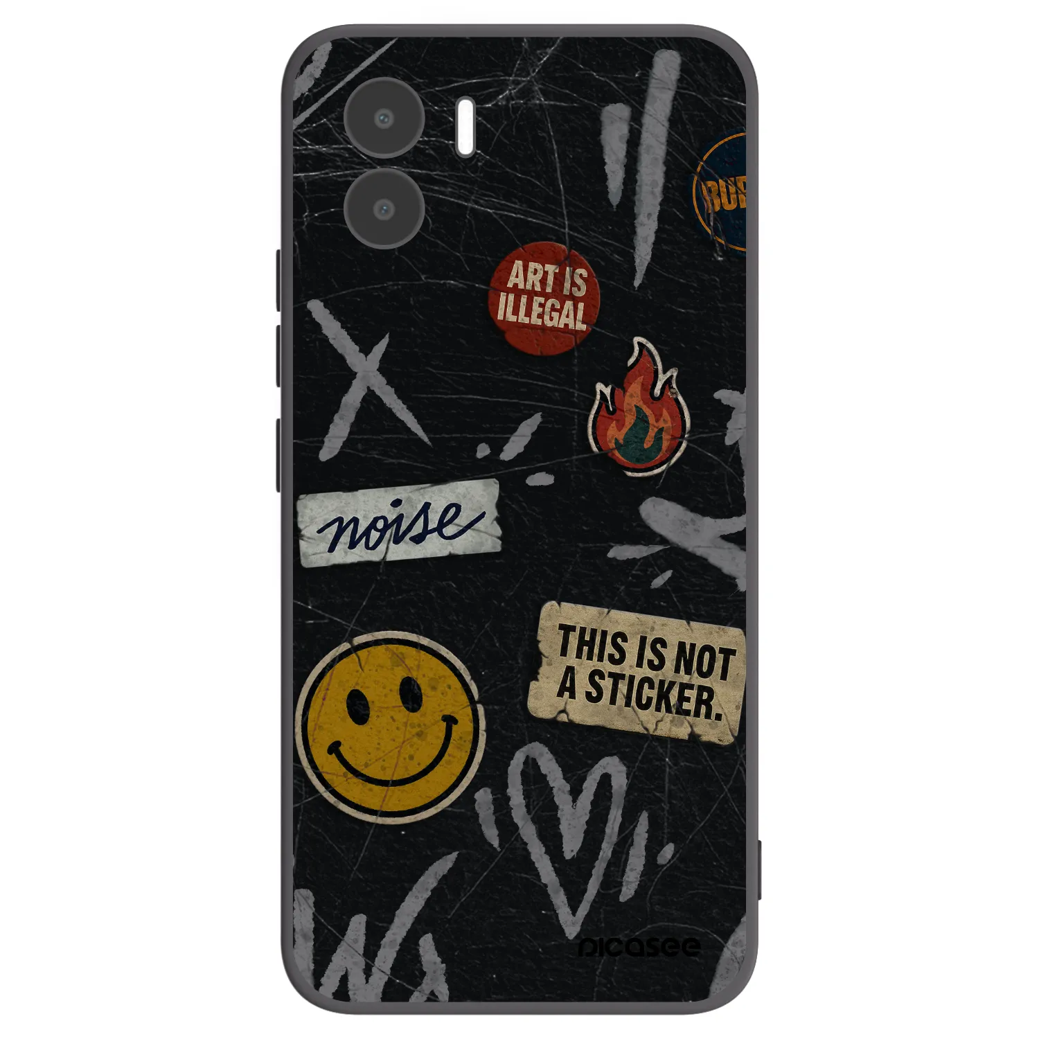 Picasee crna silikonska maskica za Xiaomi Redmi A2 - STICKERS x TAGS