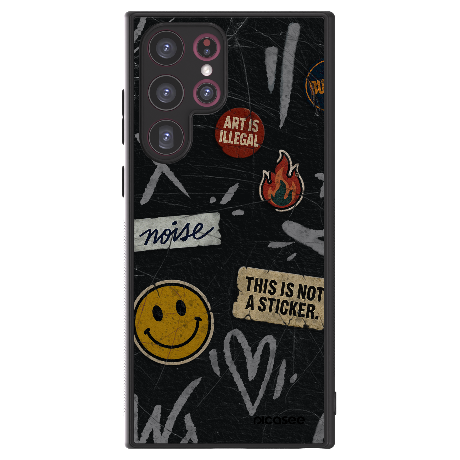 Picasee ULTIMATE CASE PowerShare za Samsung Galaxy S22 Ultra 5G - STICKERS x TAGS