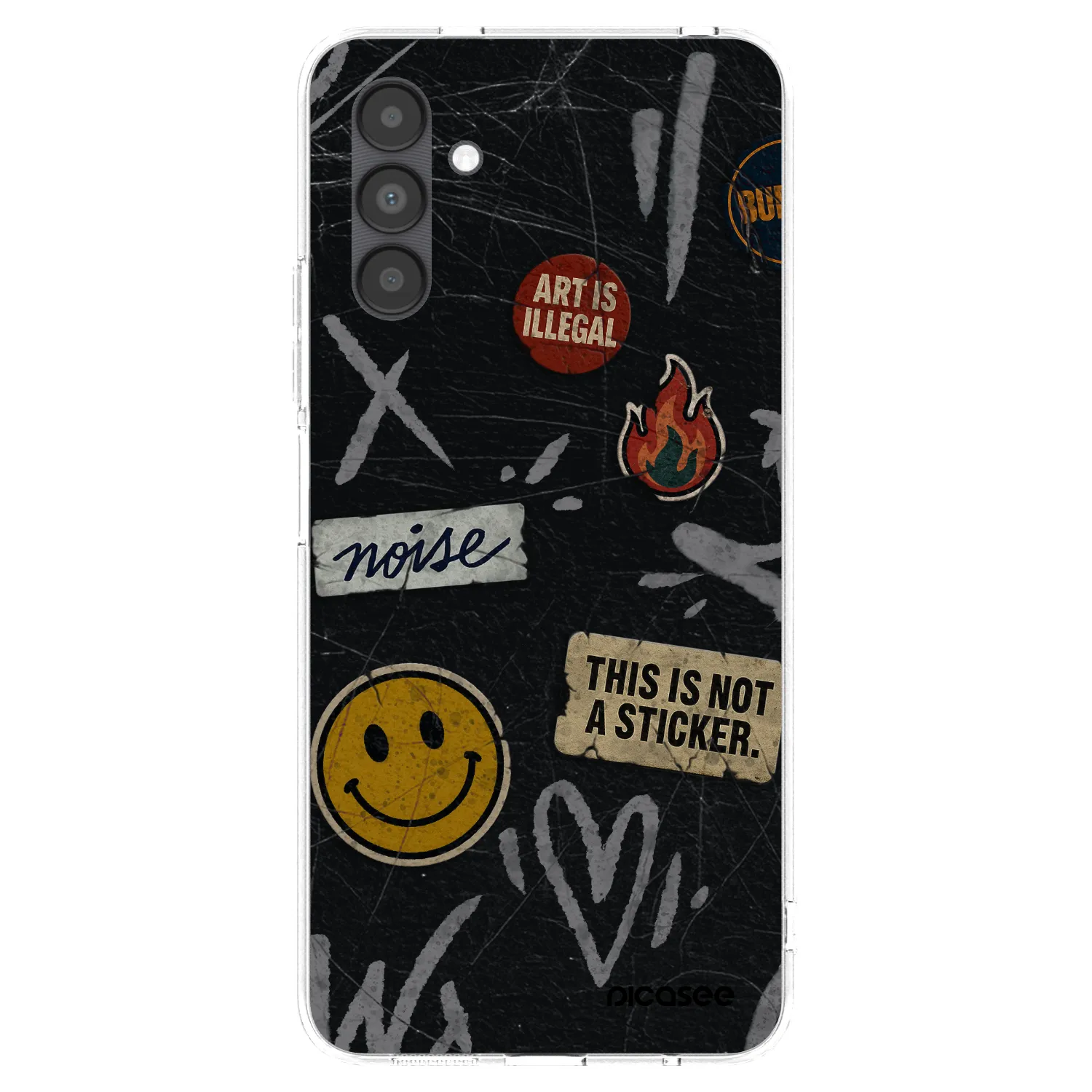 Picasee silikonska prozirna maskica za Samsung Galaxy A04s A047F - STICKERS x TAGS