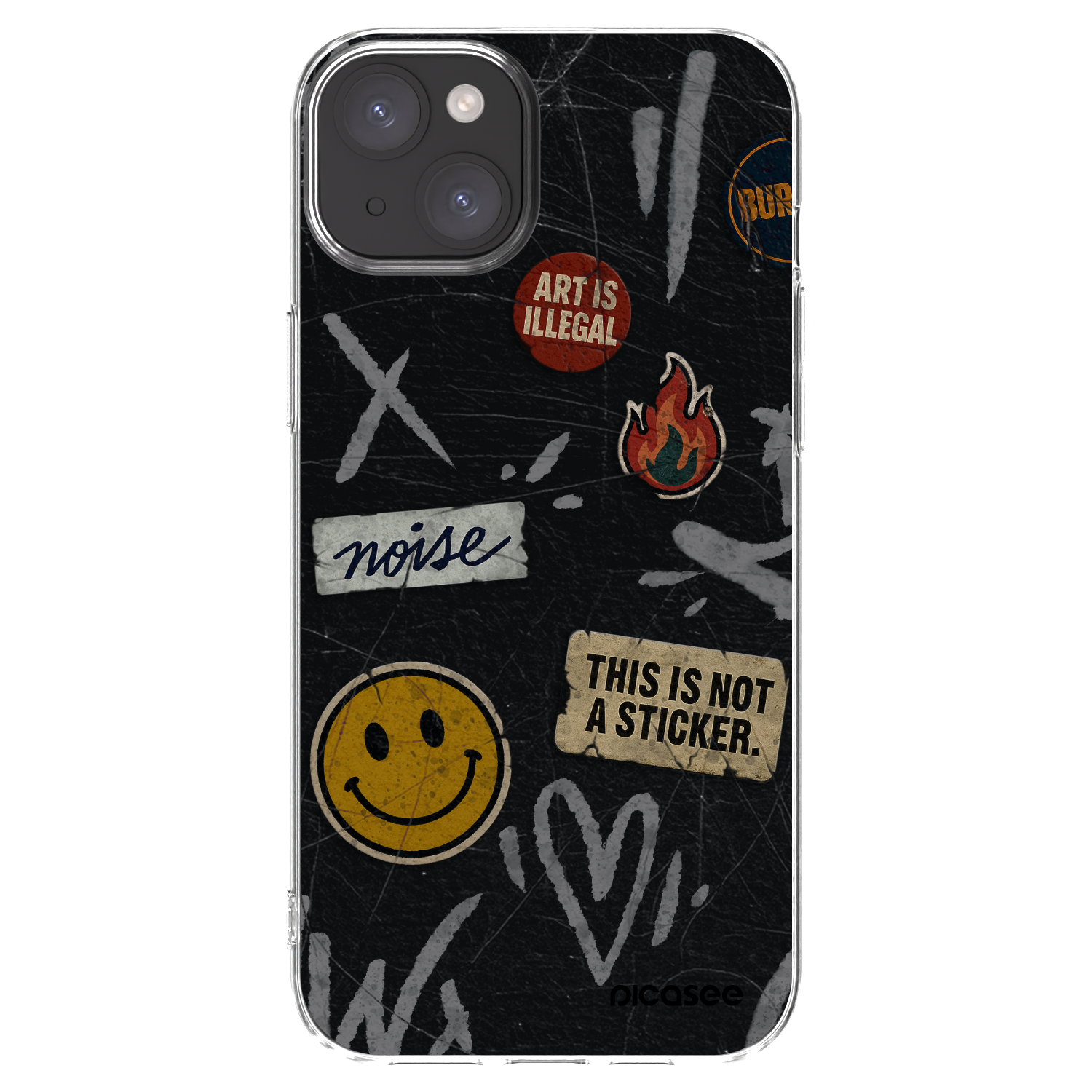 Picasee silikonska prozirna maskica za Apple iPhone 15 Plus - STICKERS x TAGS