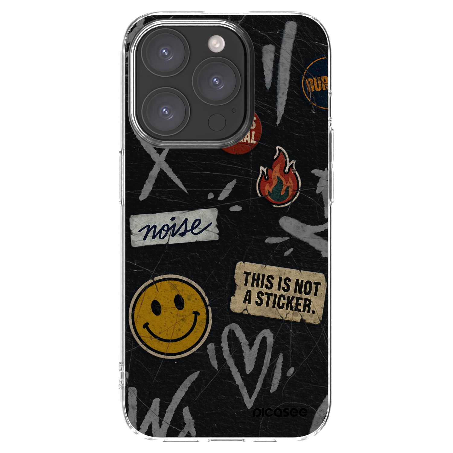 Picasee silikonska prozirna maskica za Apple iPhone 15 Pro - STICKERS x TAGS