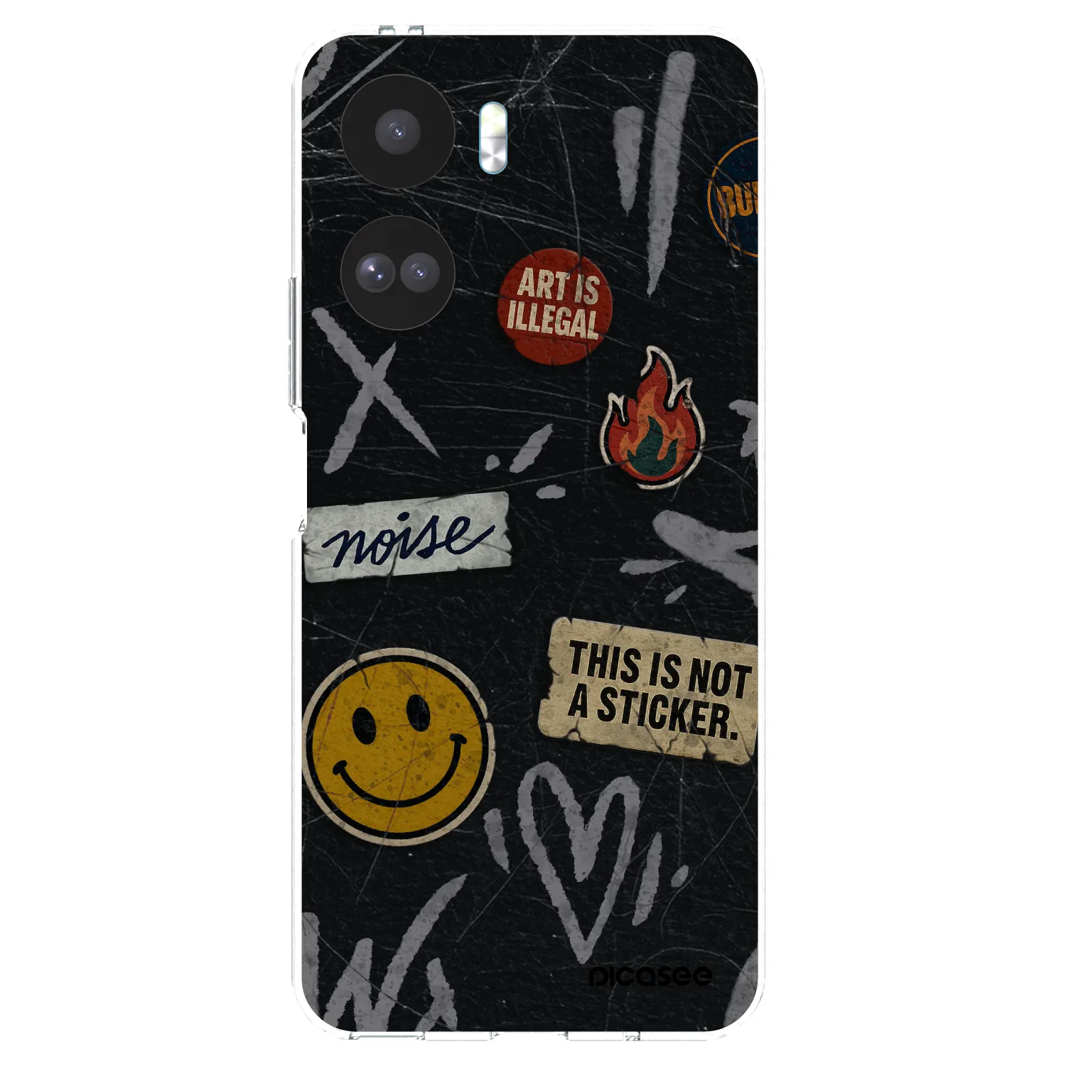 Picasee silikonska prozirna maskica za Honor 90 Lite 5G - STICKERS x TAGS