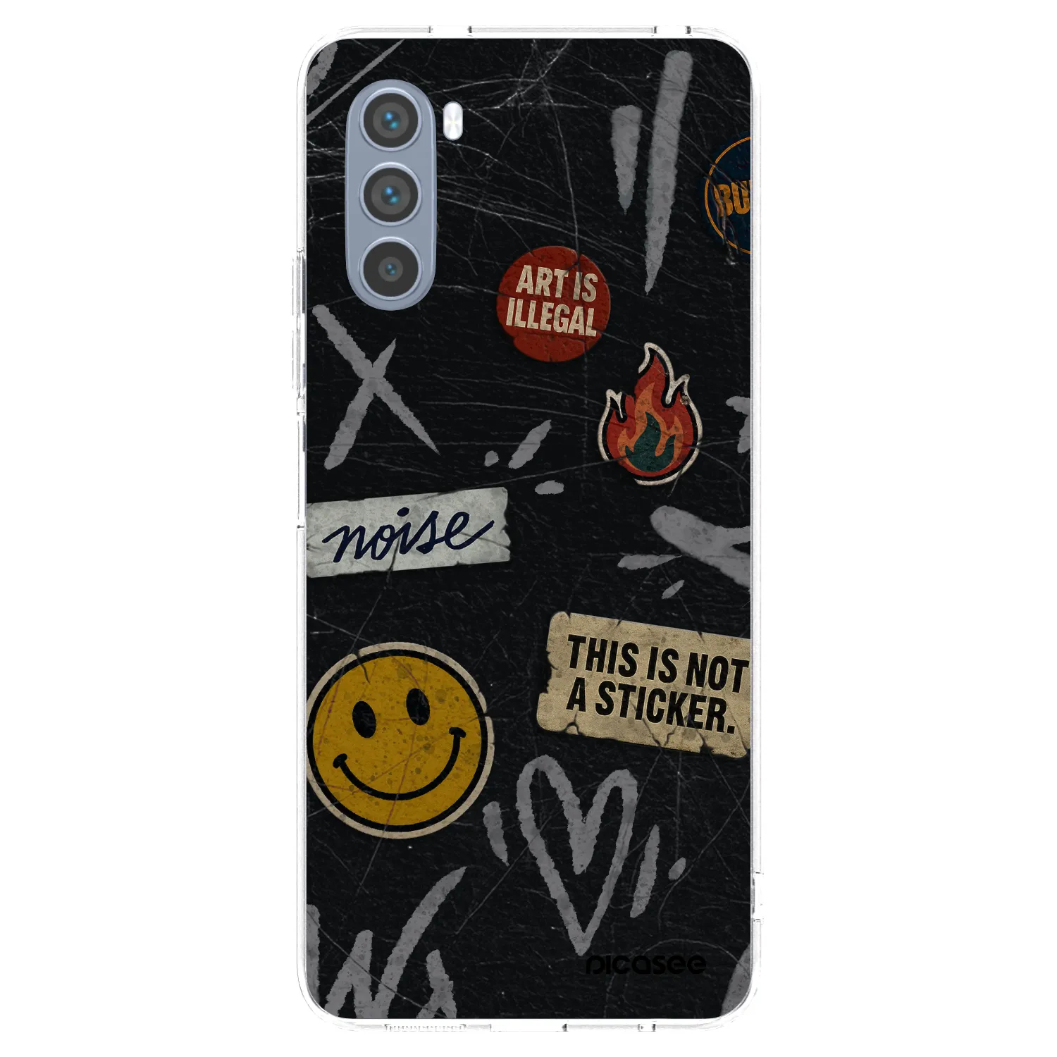 Picasee silikonska prozirna maskica za Motorola Moto G62 - STICKERS x TAGS