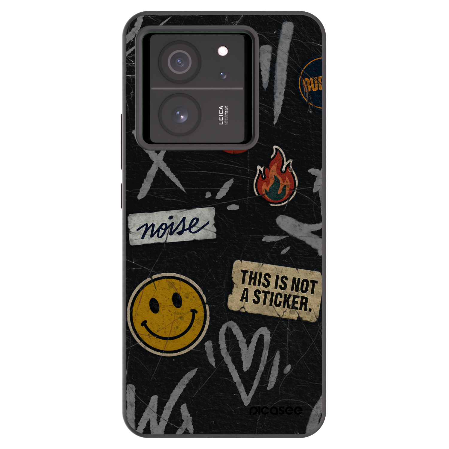 Picasee crna silikonska maskica za Xiaomi 13T Pro - STICKERS x TAGS
