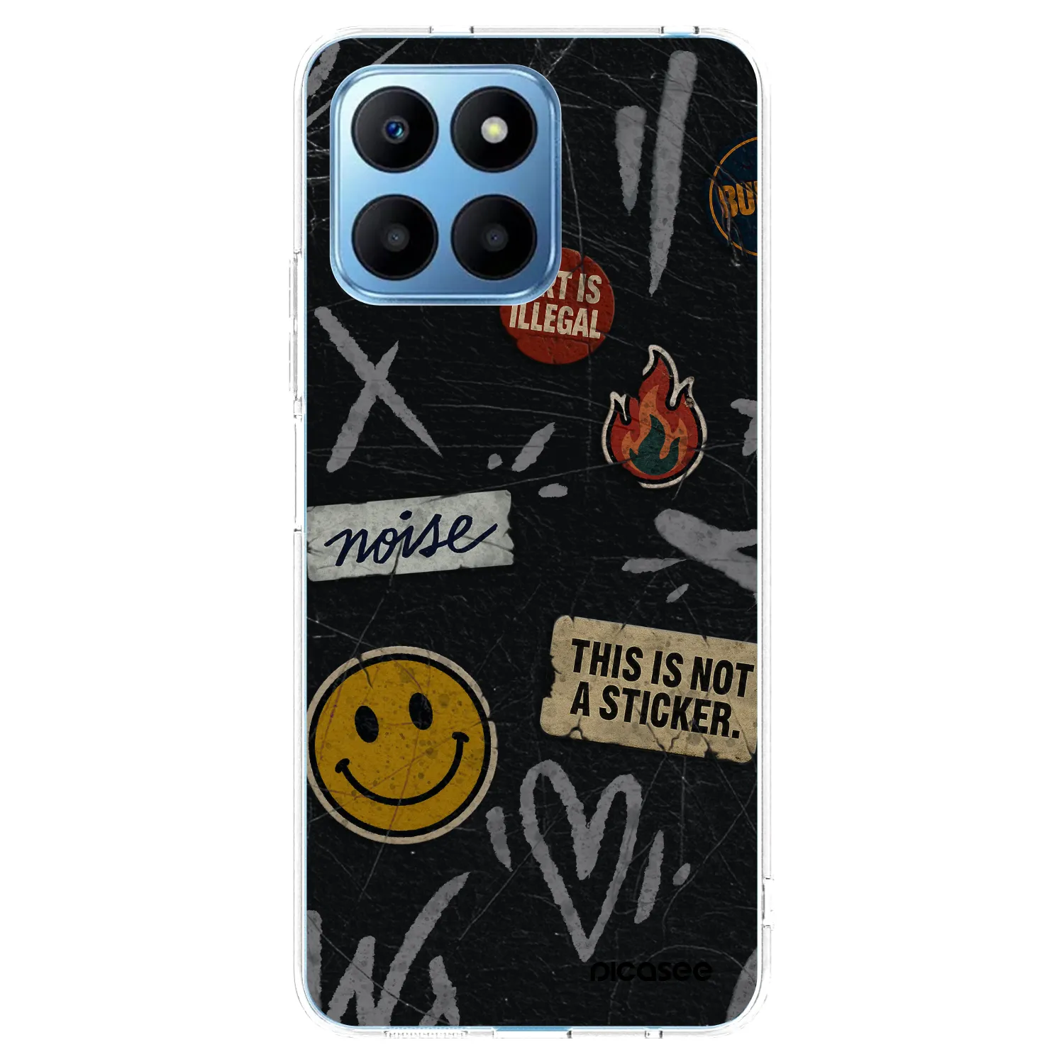 Picasee silikonska prozirna maskica za Honor 70 Lite - STICKERS x TAGS