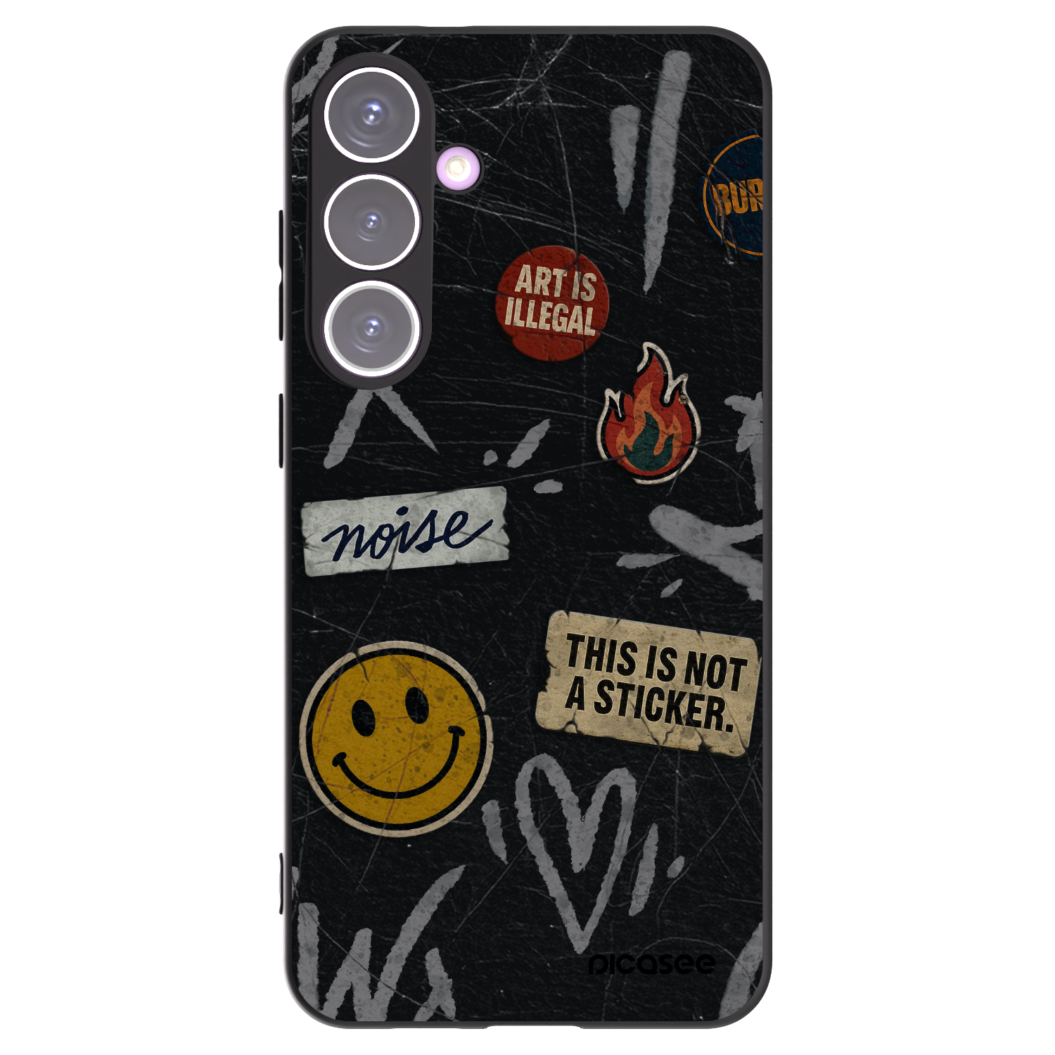 Picasee crna silikonska maskica za Samsung Galaxy S24+ S926B 5G - STICKERS x TAGS