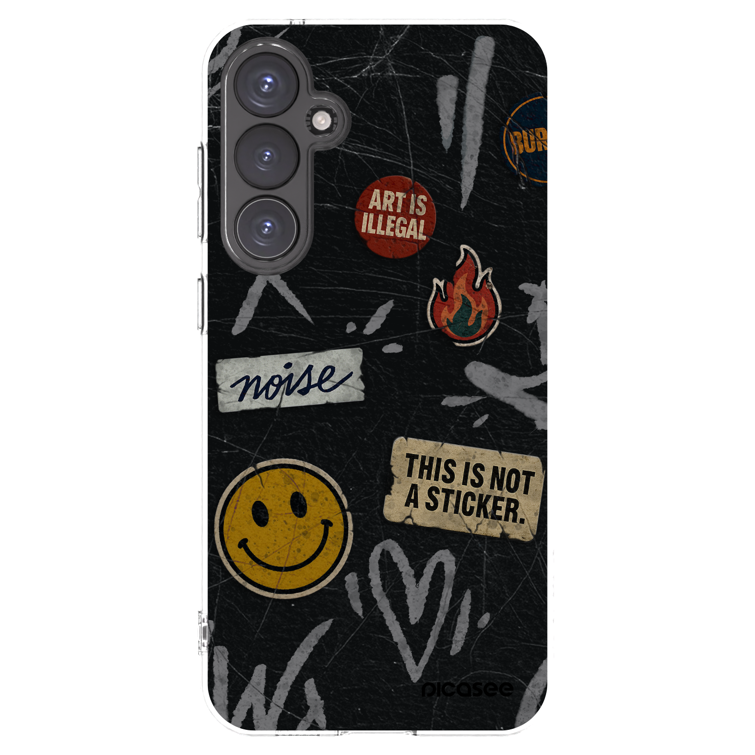 Picasee silikonska prozirna maskica za Samsung Galaxy S23 FE S711B - STICKERS x TAGS