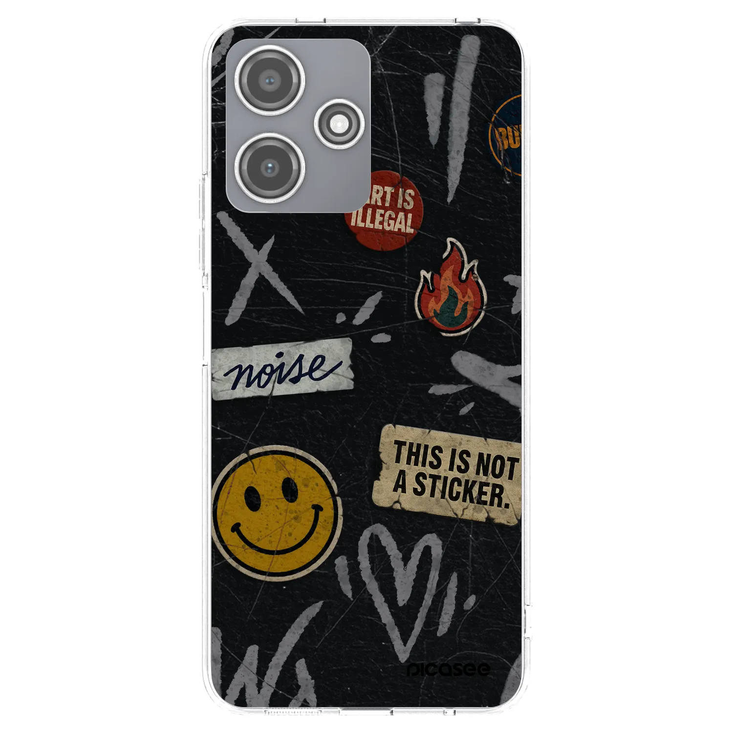 Picasee silikonska prozirna maskica za Xiaomi Redmi 12 5G - STICKERS x TAGS