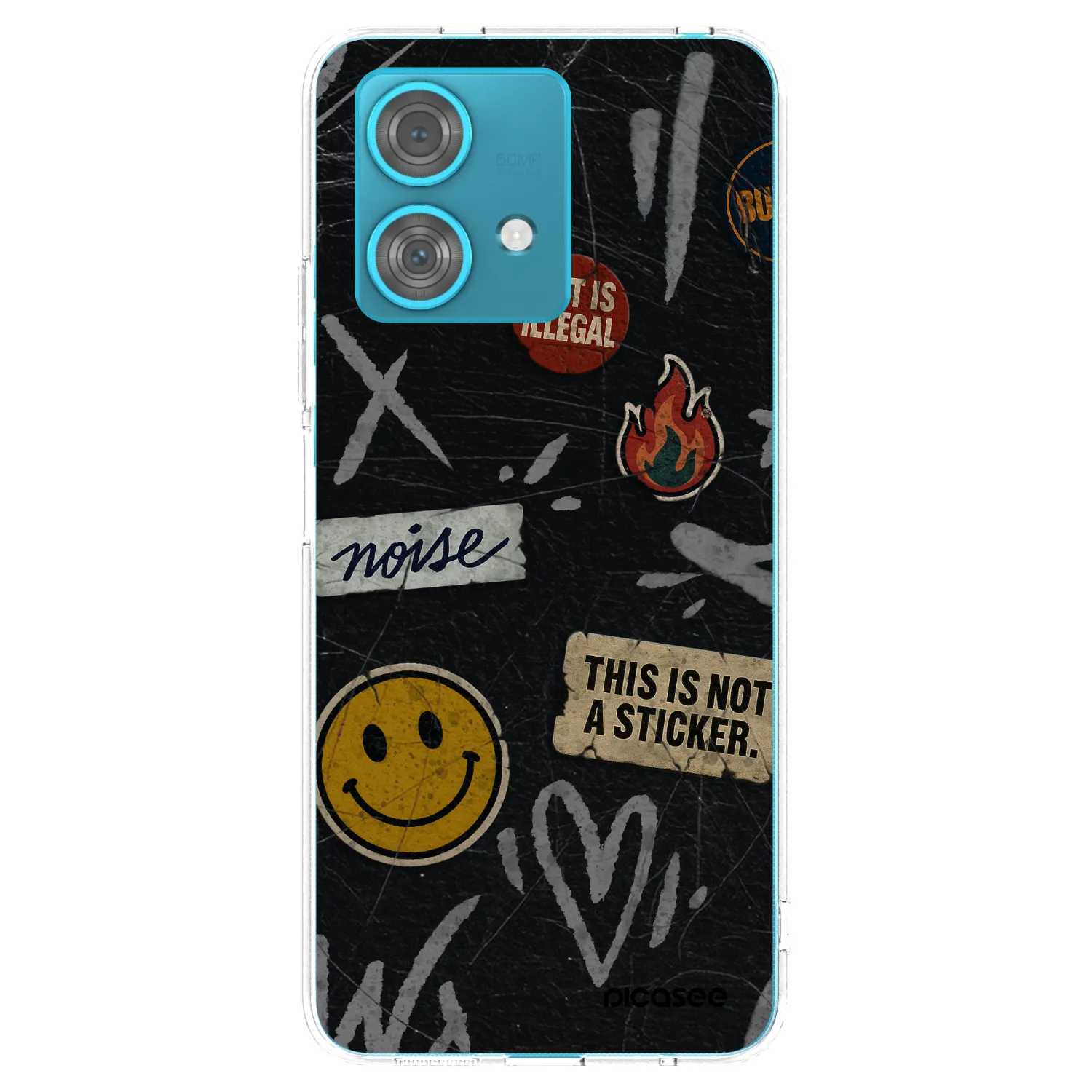 Picasee silikonska prozirna maskica za Motorola Edge 40 Neo - STICKERS x TAGS