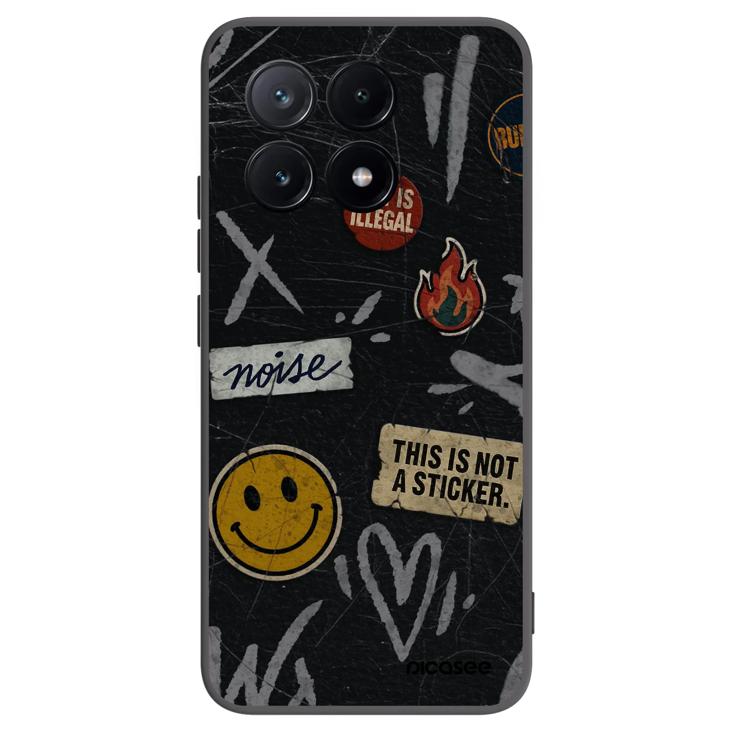 Picasee crna silikonska maskica za Xiaomi Poco X6 Pro - STICKERS x TAGS