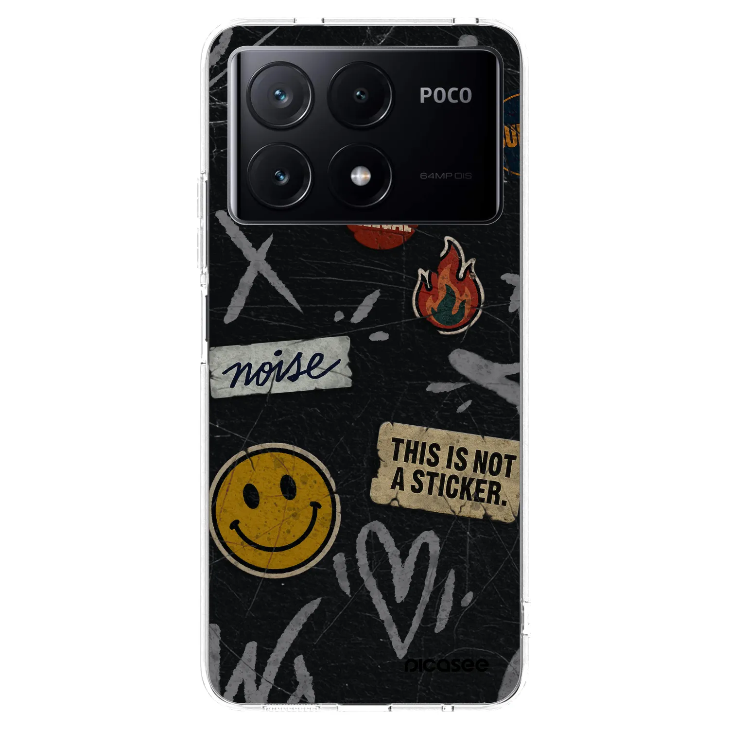 Picasee silikonska prozirna maskica za Xiaomi Poco X6 Pro - STICKERS x TAGS