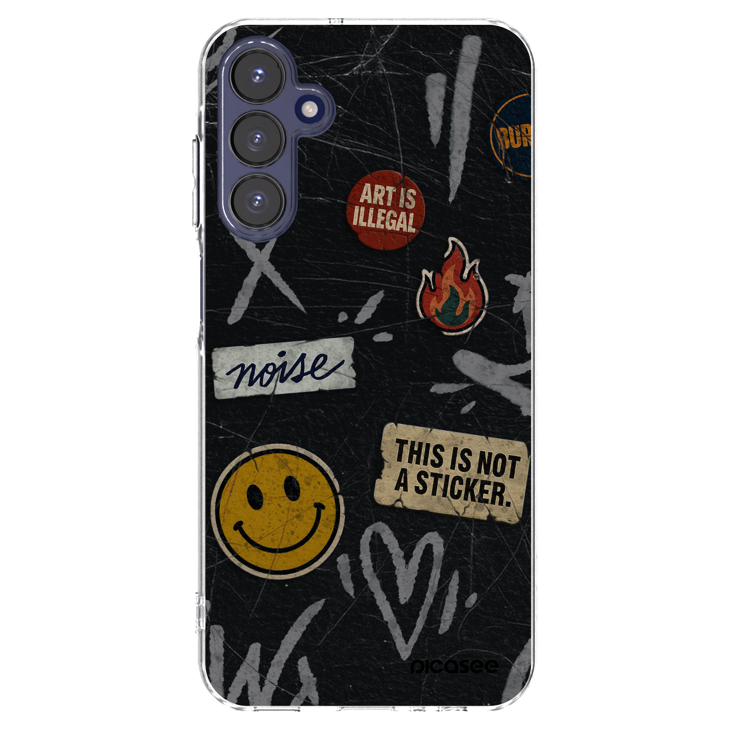 Picasee silikonska prozirna maskica za Samsung Galaxy A15 A155F 4G - STICKERS x TAGS