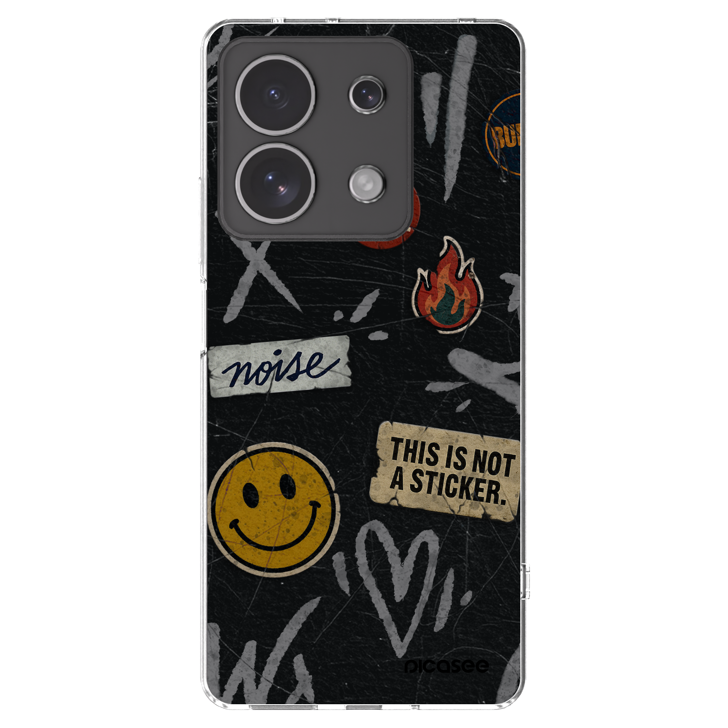 Picasee silikonska prozirna maskica za Xiaomi Redmi Note 13 4G - STICKERS x TAGS