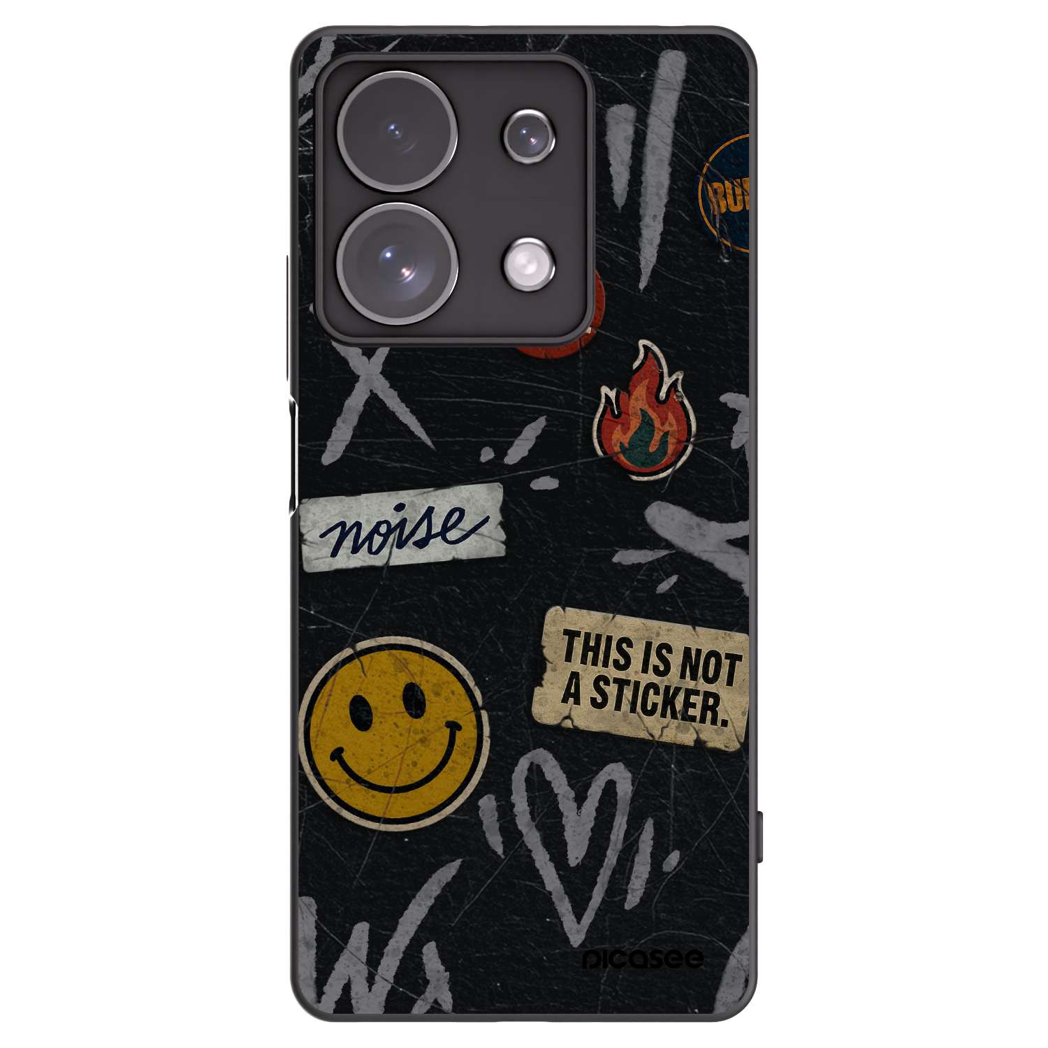 Picasee crna silikonska maskica za Xiaomi Redmi Note 13 Pro 4G - STICKERS x TAGS