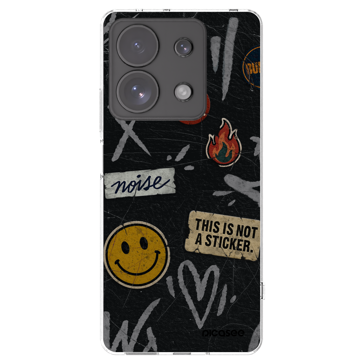 Picasee silikonska prozirna maskica za Xiaomi Redmi Note 13 Pro 4G - STICKERS x TAGS