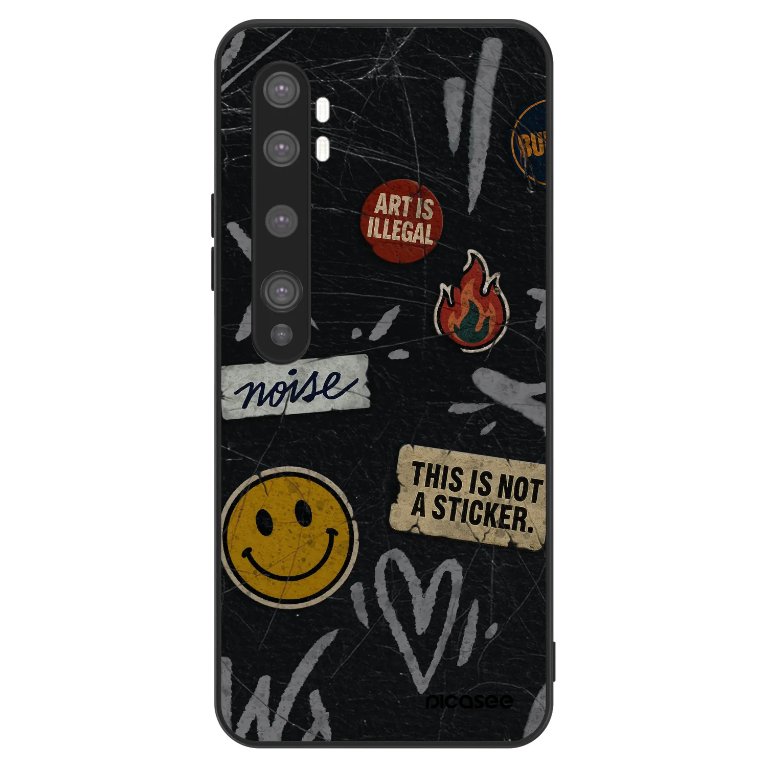 Picasee ULTIMATE CASE za Xiaomi Mi Note 10 (Pro) - STICKERS x TAGS