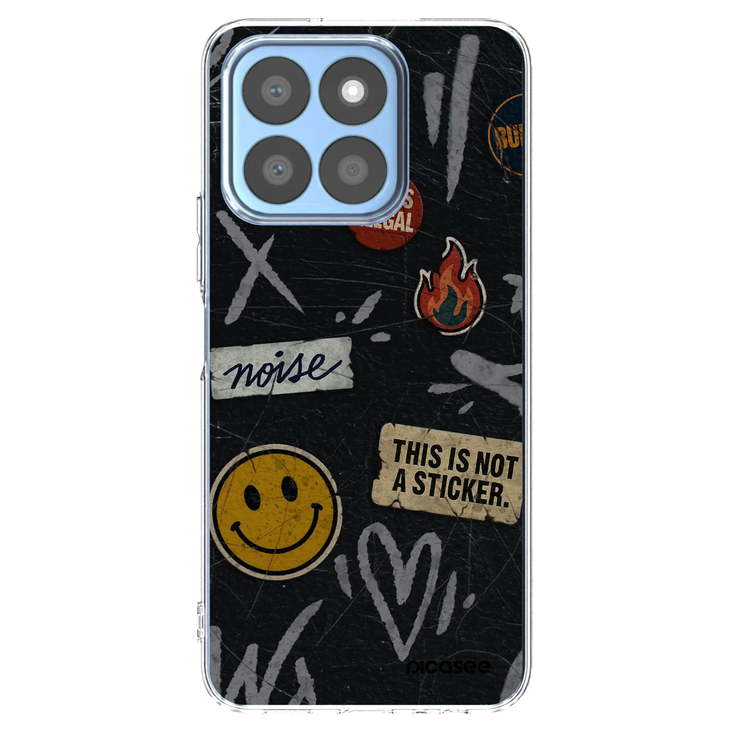 Picasee silikonska prozirna maskica za Honor X8b - STICKERS x TAGS