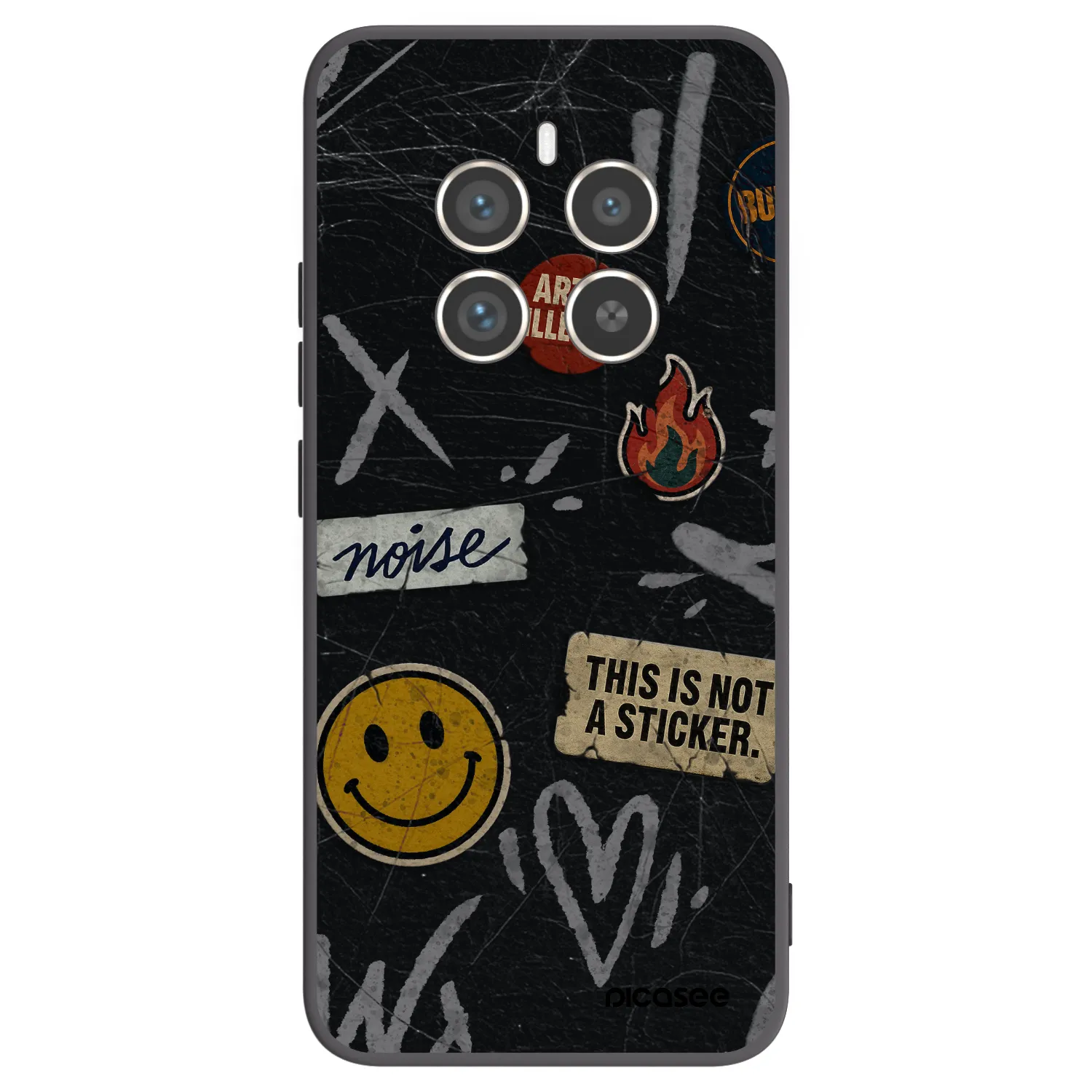 Picasee crna silikonska maskica za Realme 12 Pro 5G - STICKERS x TAGS
