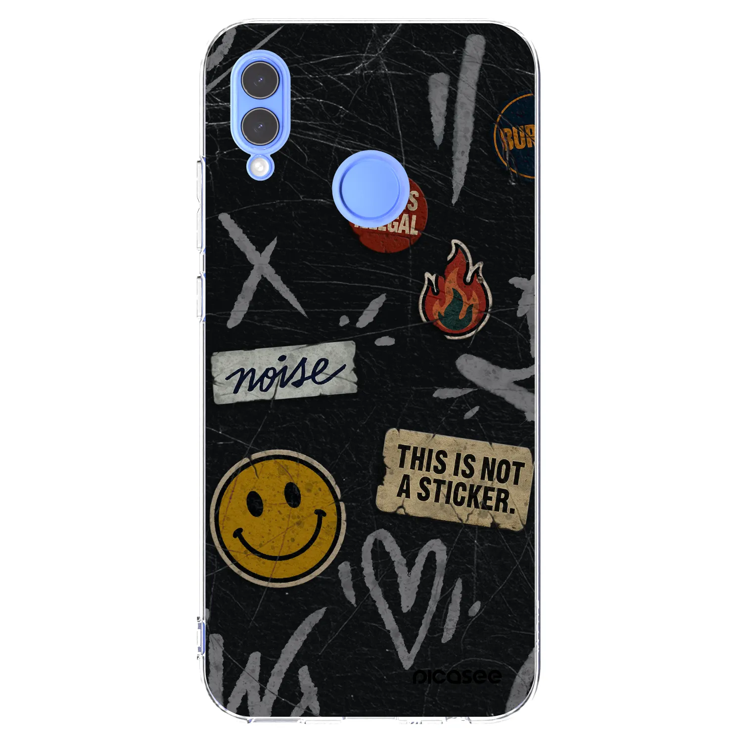 Picasee silikonska prozirna maskica za Honor 10 Lite - STICKERS x TAGS