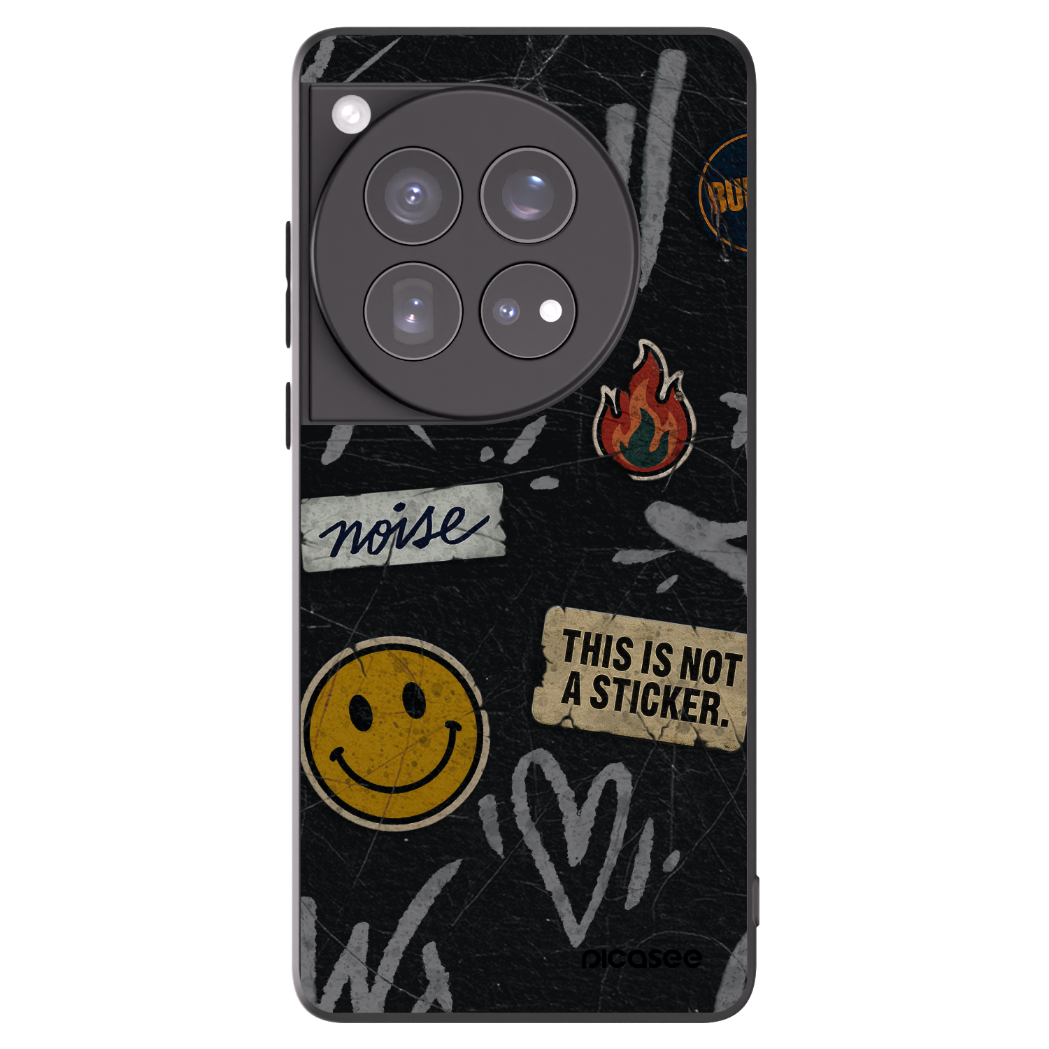 Picasee crna silikonska maskica za OnePlus 12 5G - STICKERS x TAGS