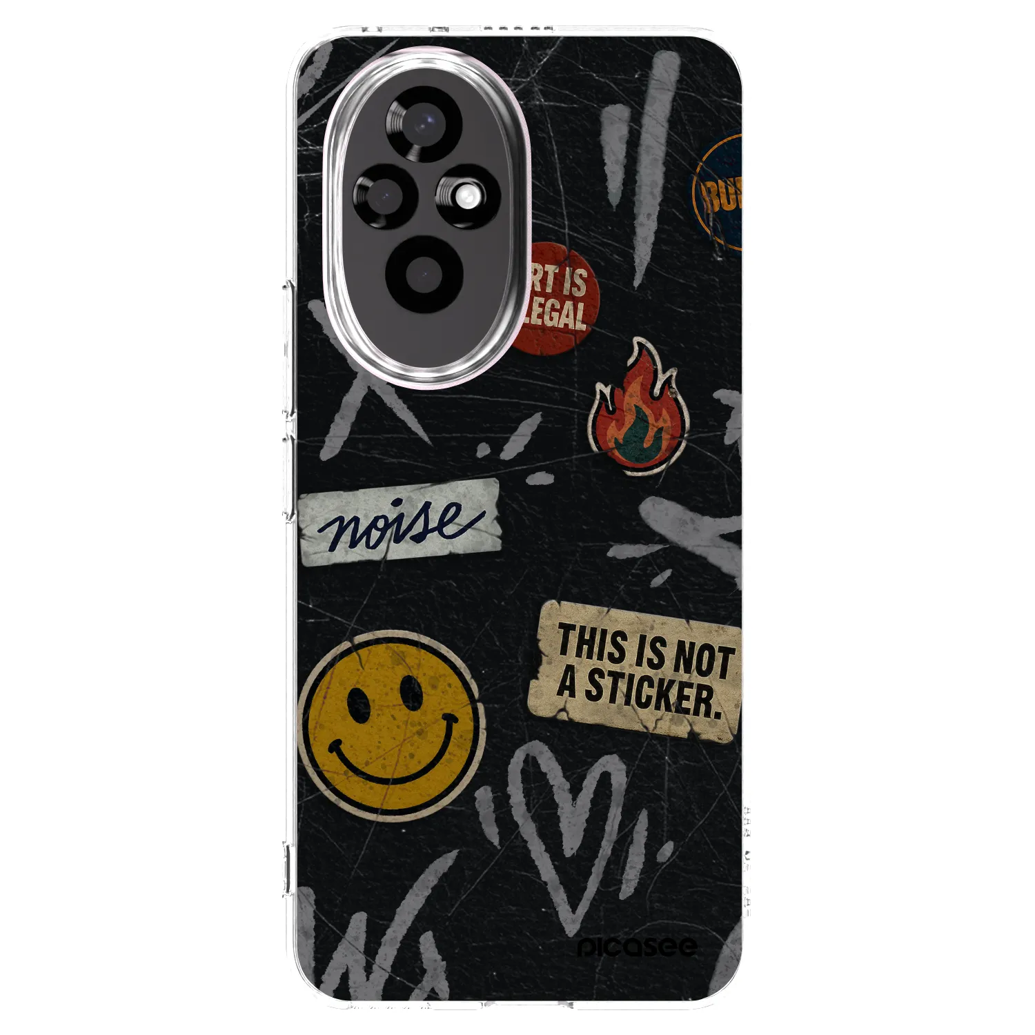 Picasee silikonska prozirna maskica za Honor 200 Pro 5G - STICKERS x TAGS