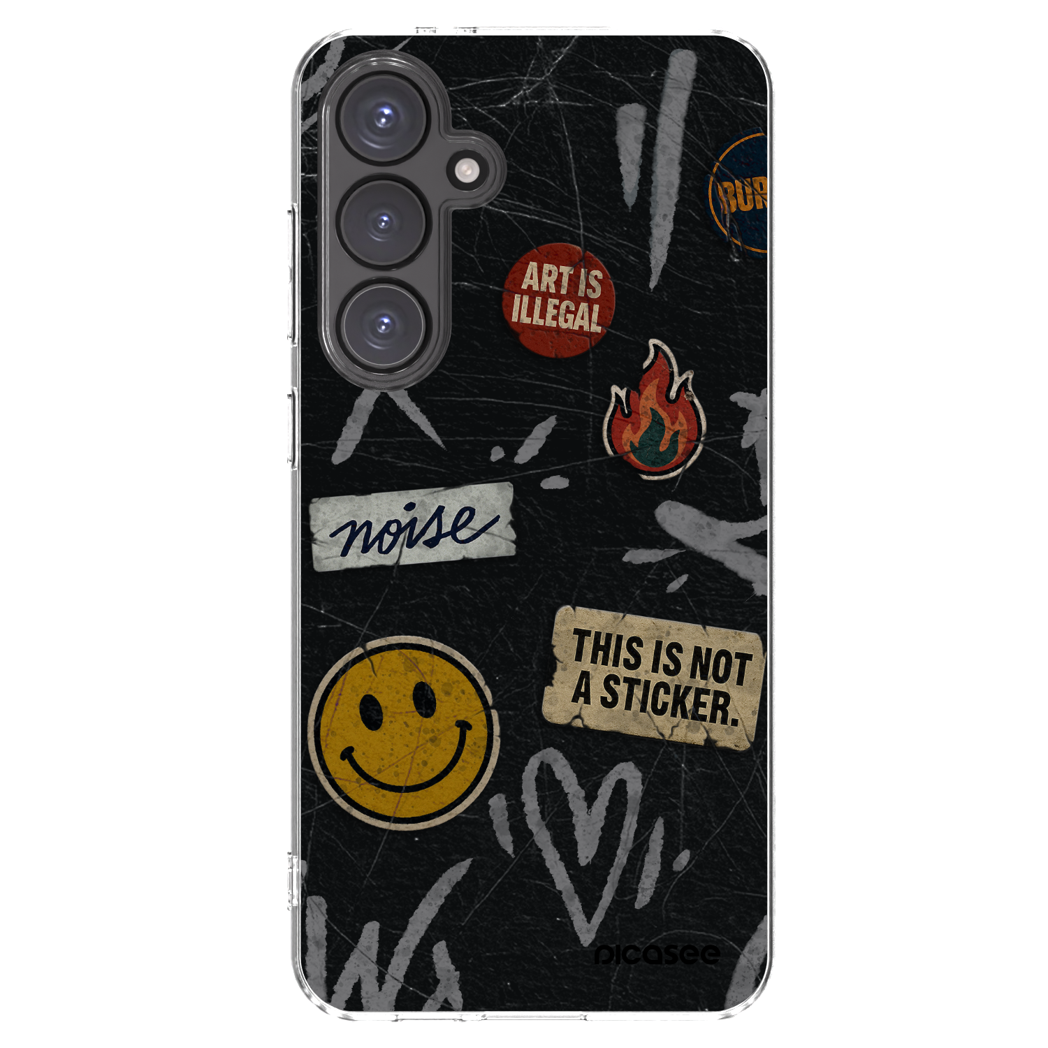 Picasee silikonska prozirna maskica za Samsung Galaxy S24 FE S721B - STICKERS x TAGS