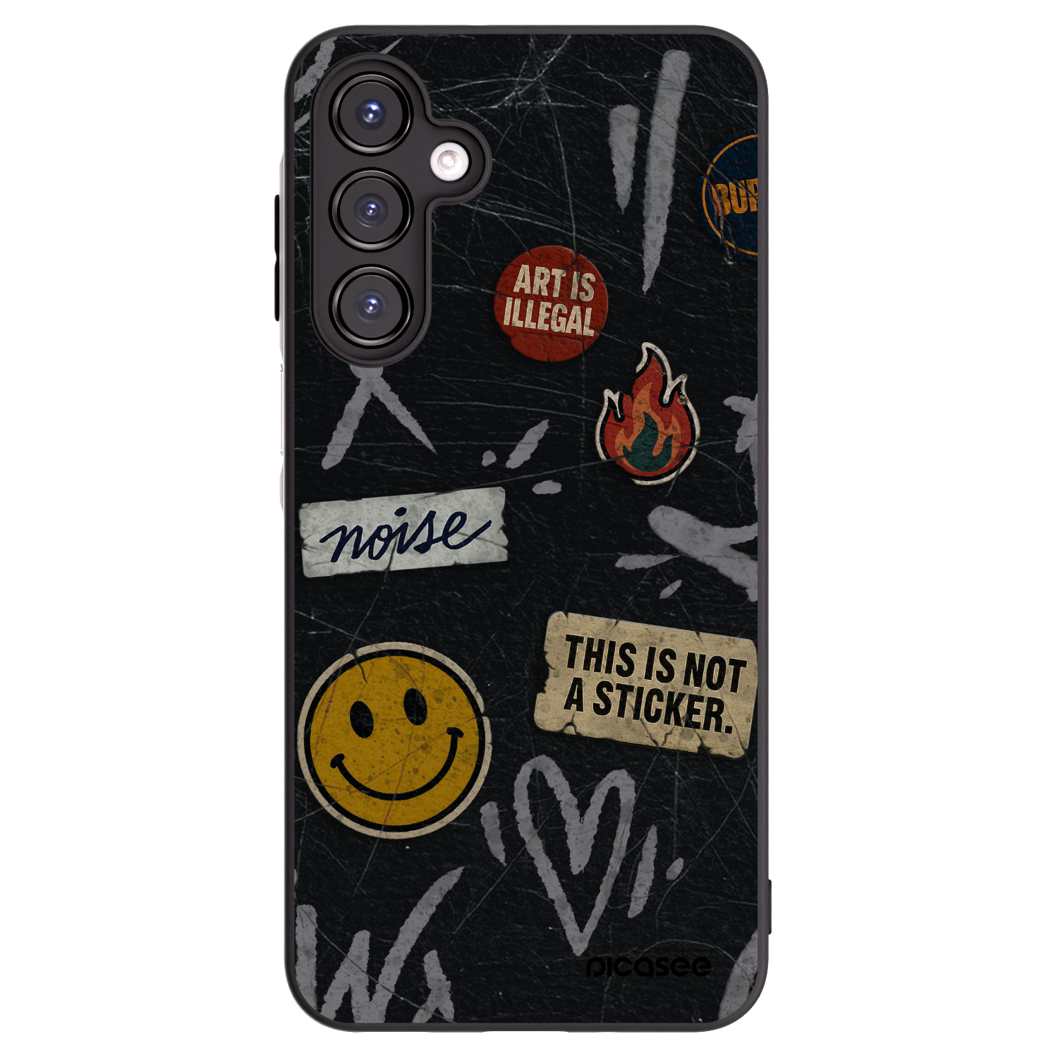 Picasee crna silikonska maskica za Samsung Galaxy A16 5G - STICKERS x TAGS