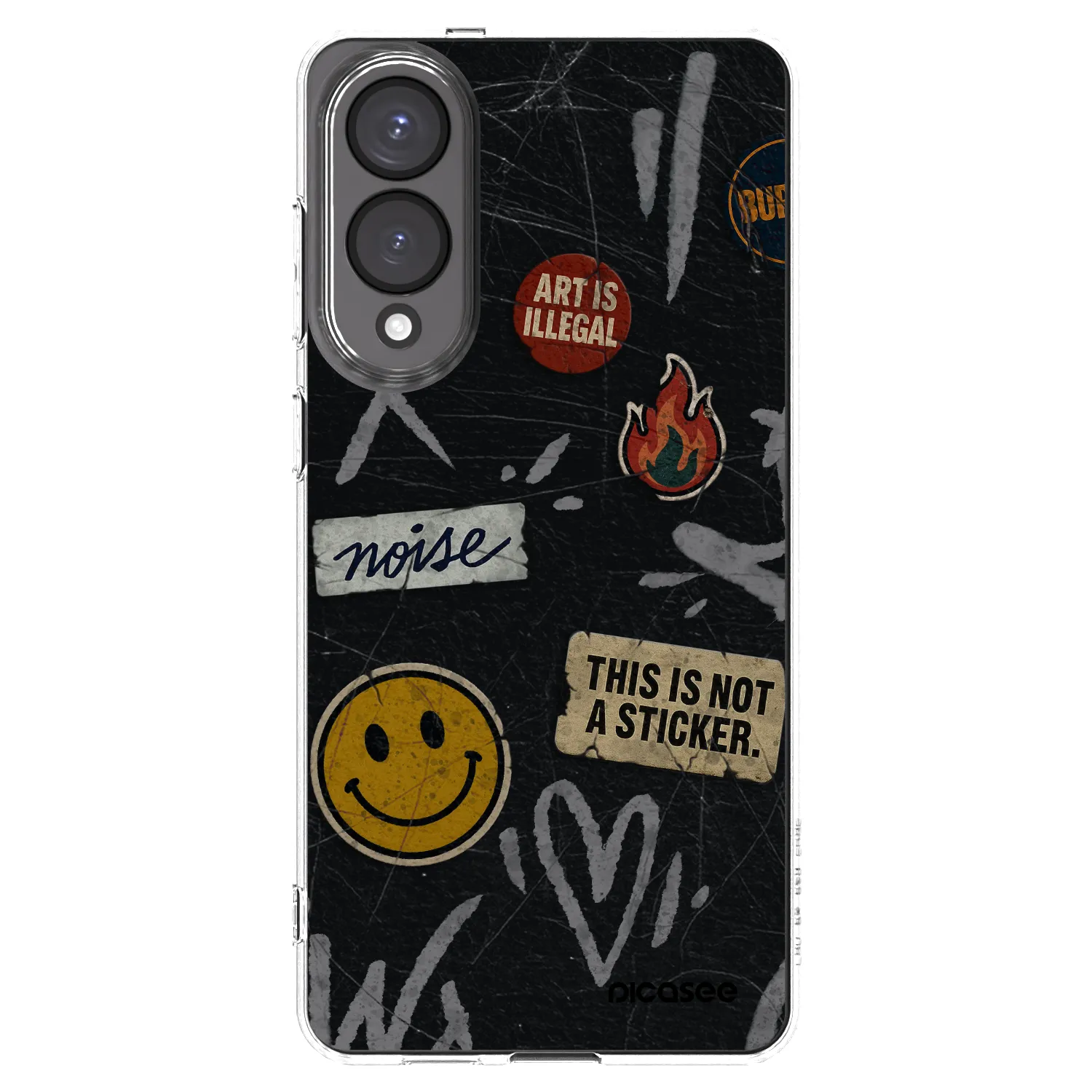 Picasee silikonska prozirna maskica za Samsung Galaxy S25 Edge 5G - STICKERS x TAGS