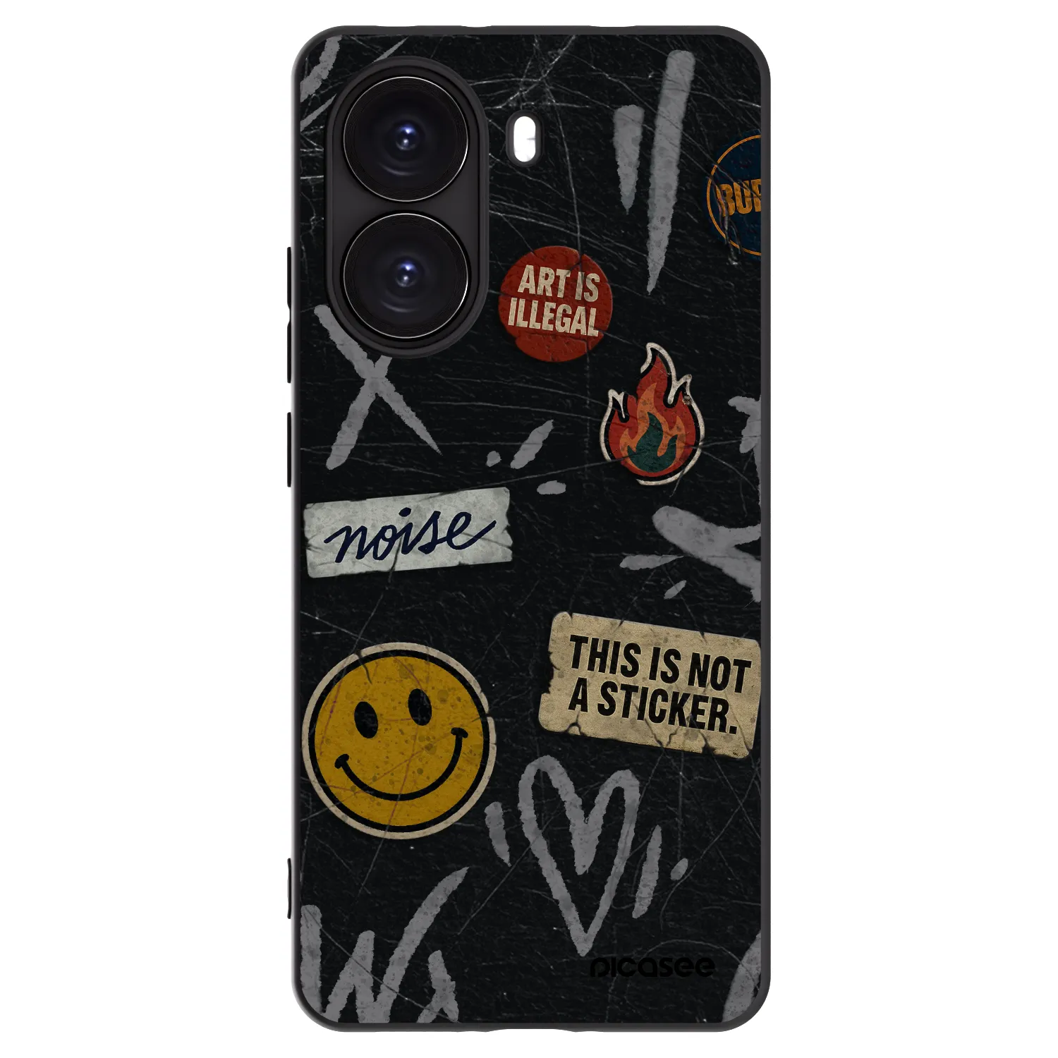 Picasee crna silikonska maskica za Xiaomi Poco X7 Pro 5G - STICKERS x TAGS