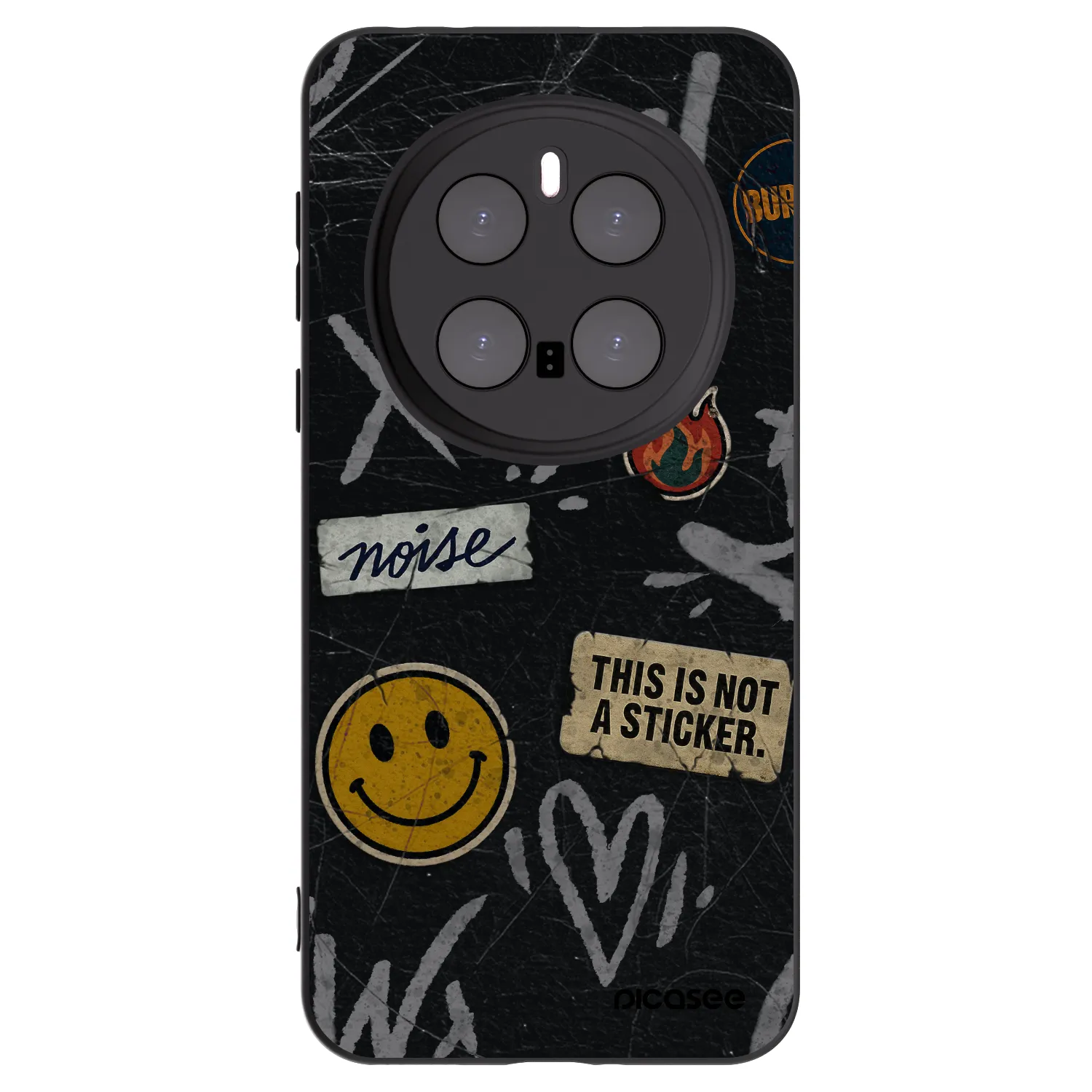 Picasee crna silikonska maskica za Honor Magic7 Pro 5G - STICKERS x TAGS