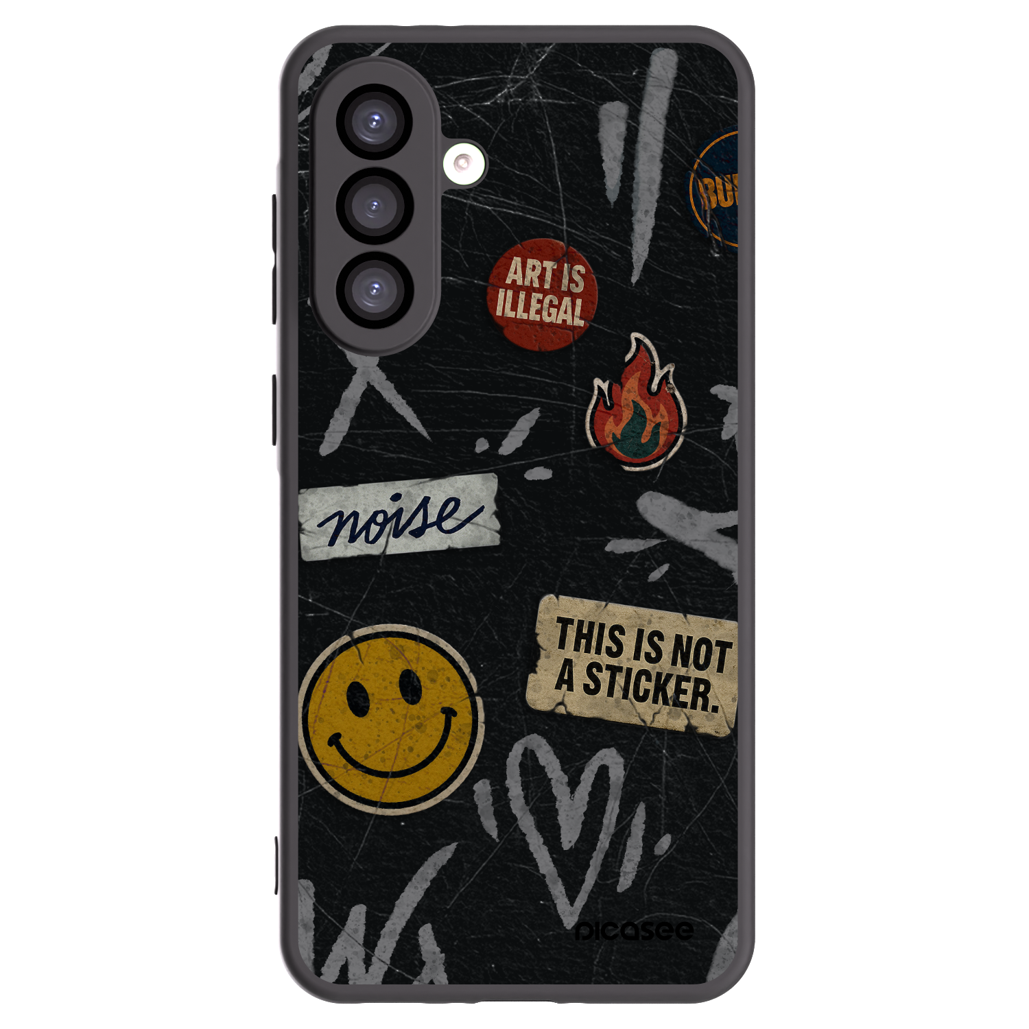 Picasee crna silikonska maskica za Samsung Galaxy A26 5G A266B - STICKERS x TAGS