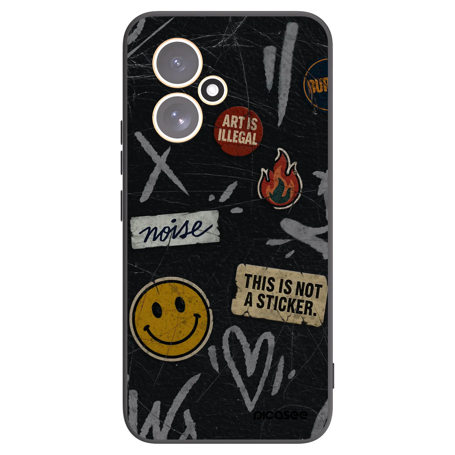 Picasee crna silikonska maskica za Honor 400 5G - STICKERS x TAGS