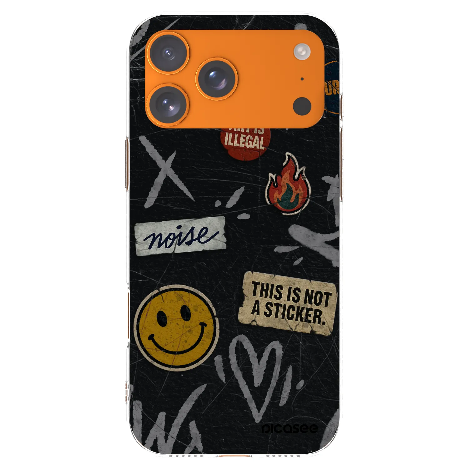 Picasee silikonska prozirna maskica za Apple iPhone 17 Pro Max - STICKERS x TAGS