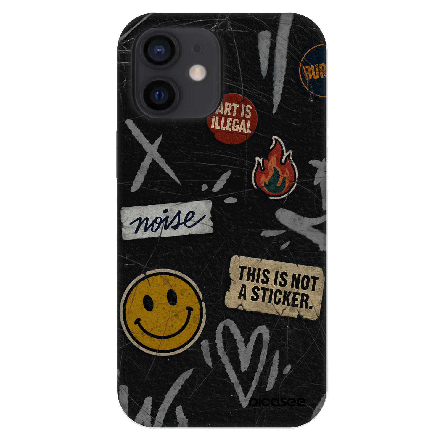 Picasee Fashion Case za Apple iPhone 12 mini - STICKERS x TAGS