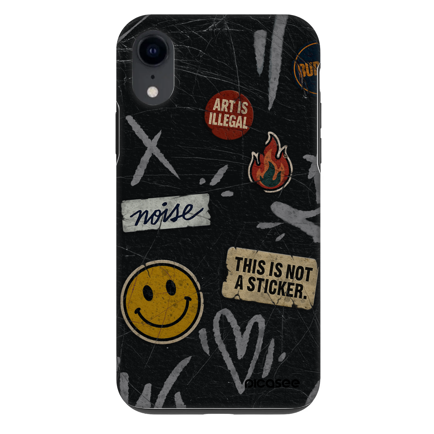 Picasee Fashion Case za Apple iPhone XR - STICKERS x TAGS