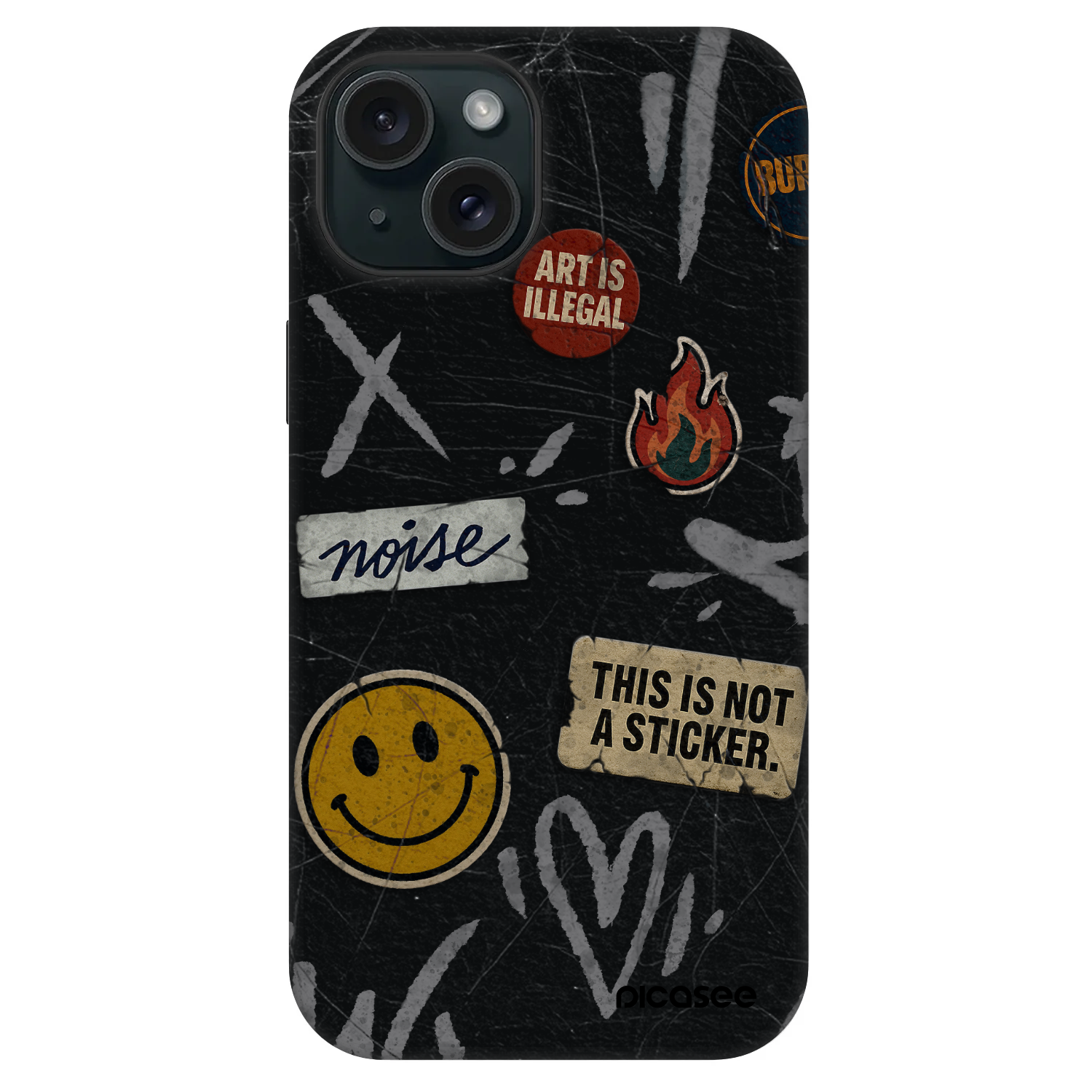 Picasee Fashion Case MagSafe za Apple iPhone 15 - STICKERS x TAGS