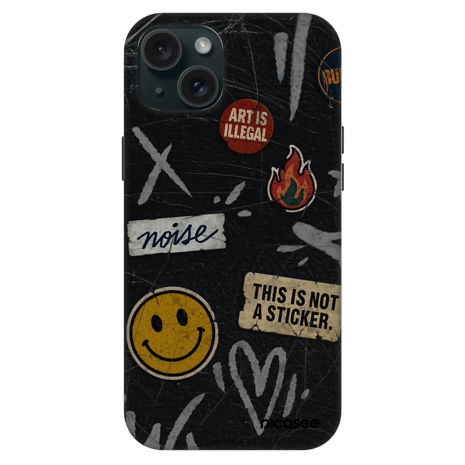 Picasee Fashion Case MagSafe za Apple iPhone 15 Plus - STICKERS x TAGS