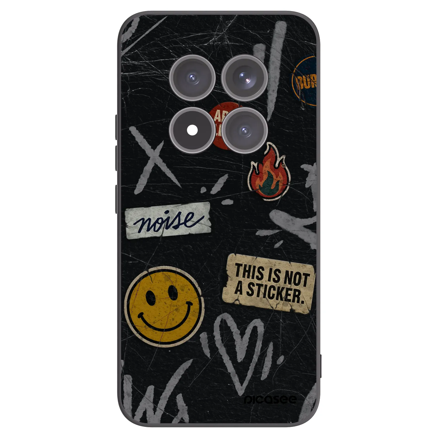Picasee crna silikonska maskica za Xiaomi Redmi Note 15 Pro+ - STICKERS x TAGS
