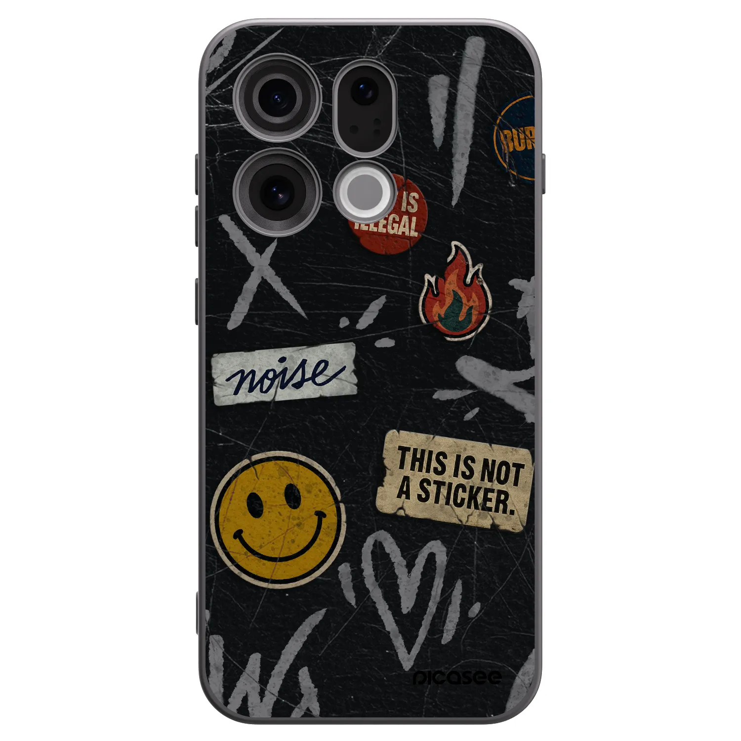 Picasee crna silikonska maskica za OPPO Find X9 - STICKERS x TAGS