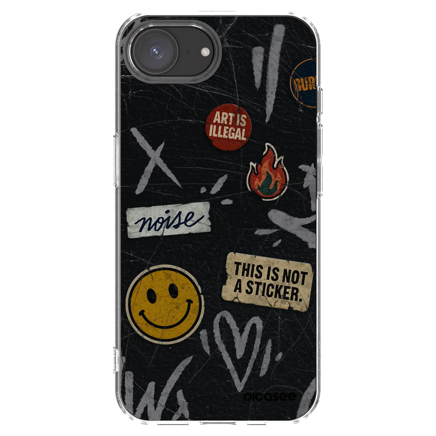 Picasee silikonska prozirna maskica za Apple iPhone 17e - STICKERS x TAGS