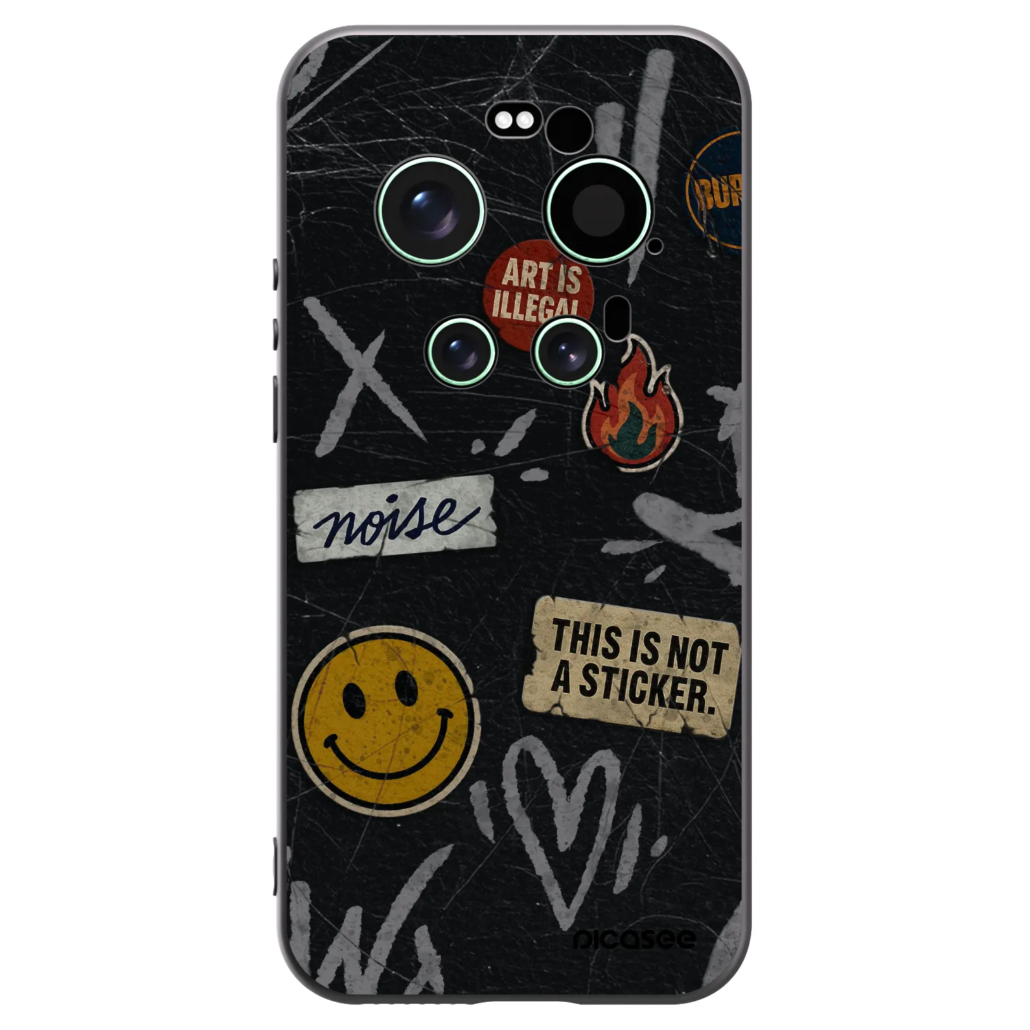 Picasee crna silikonska maskica za Xiaomi 17 Ultra - STICKERS x TAGS