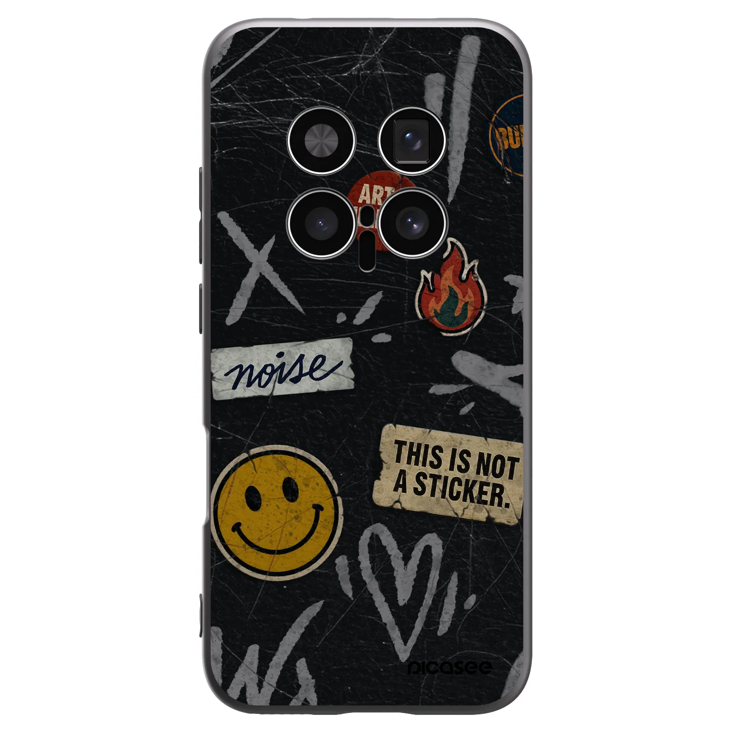 Picasee crna silikonska maskica za Honor Magic8 Pro 5G - STICKERS x TAGS