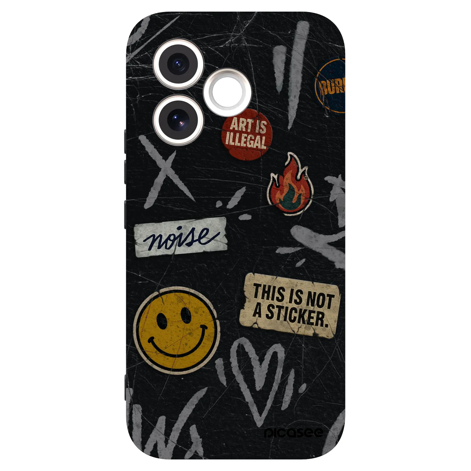 Picasee crna silikonska maskica za Honor 600 Lite - STICKERS x TAGS