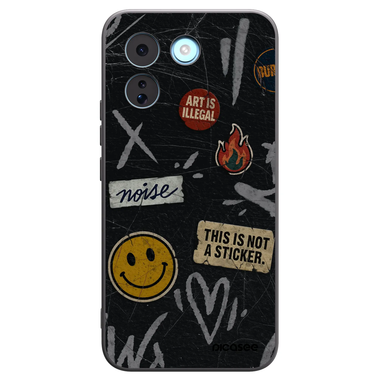 Picasee crna silikonska maskica za Xiaomi Redmi Note 17 Pro MAX 5G - STICKERS x TAGS
