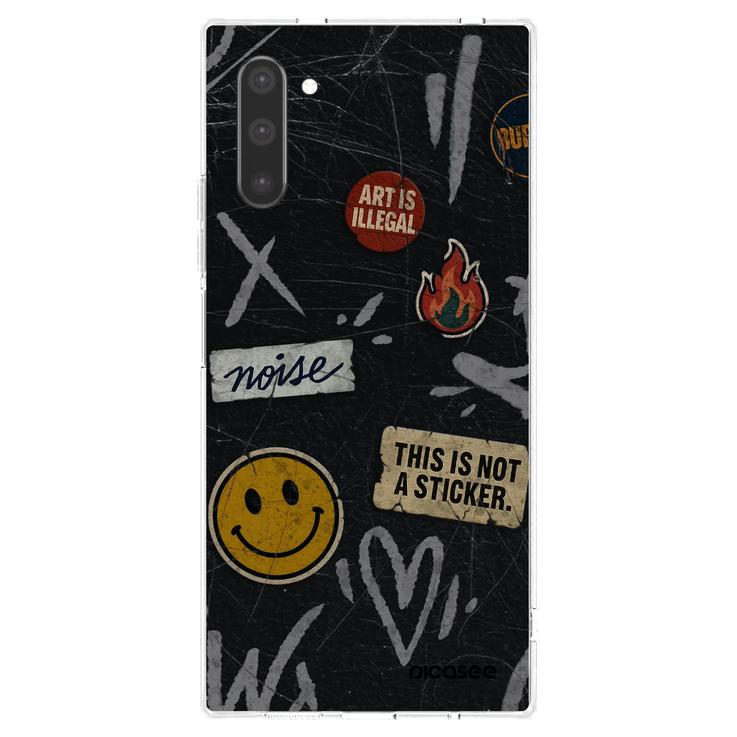 Picasee silikonska prozirna maskica za Samsung Galaxy Note 10 N970F - STICKERS x TAGS