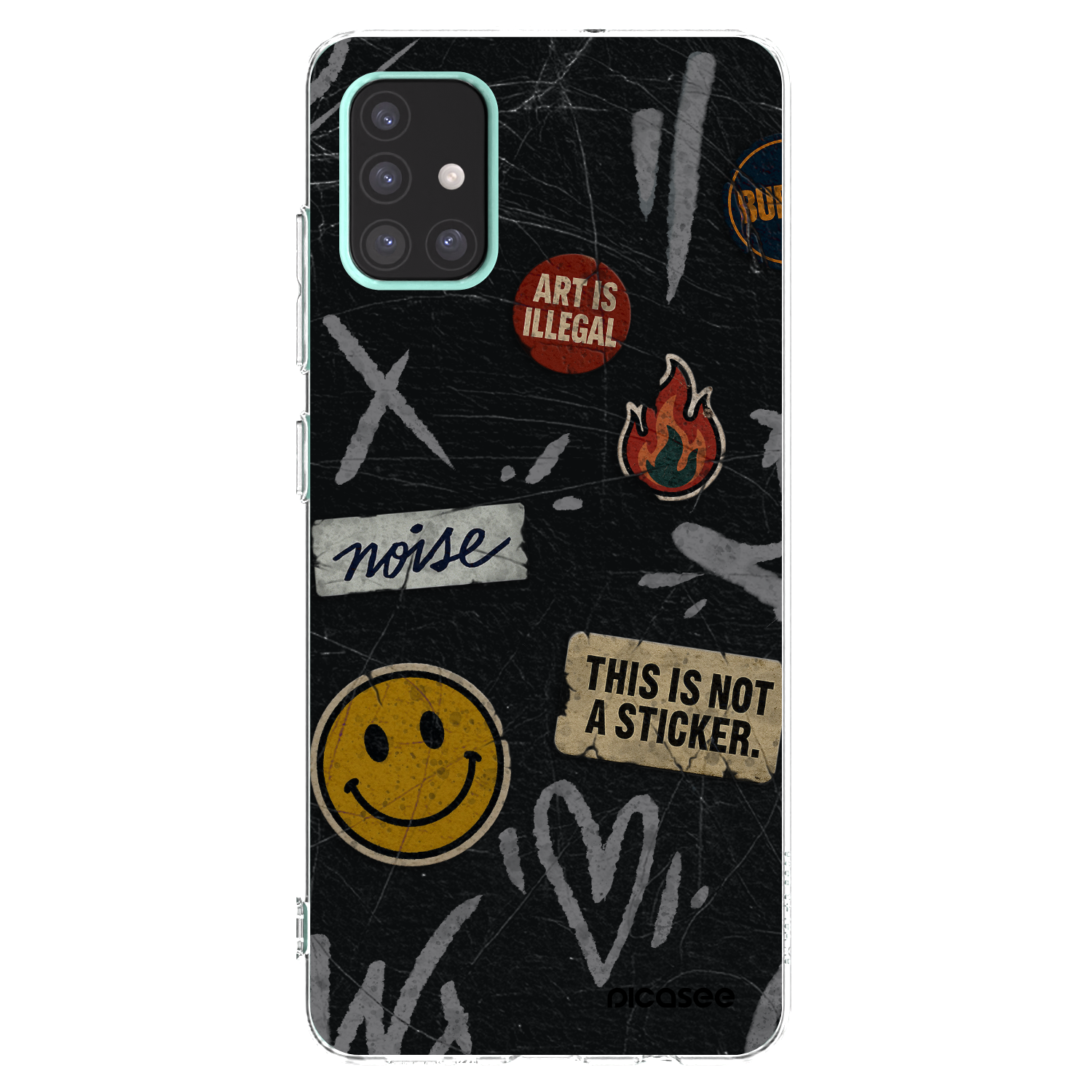 Picasee silikonska prozirna maskica za Samsung Galaxy A51 A515F - STICKERS x TAGS