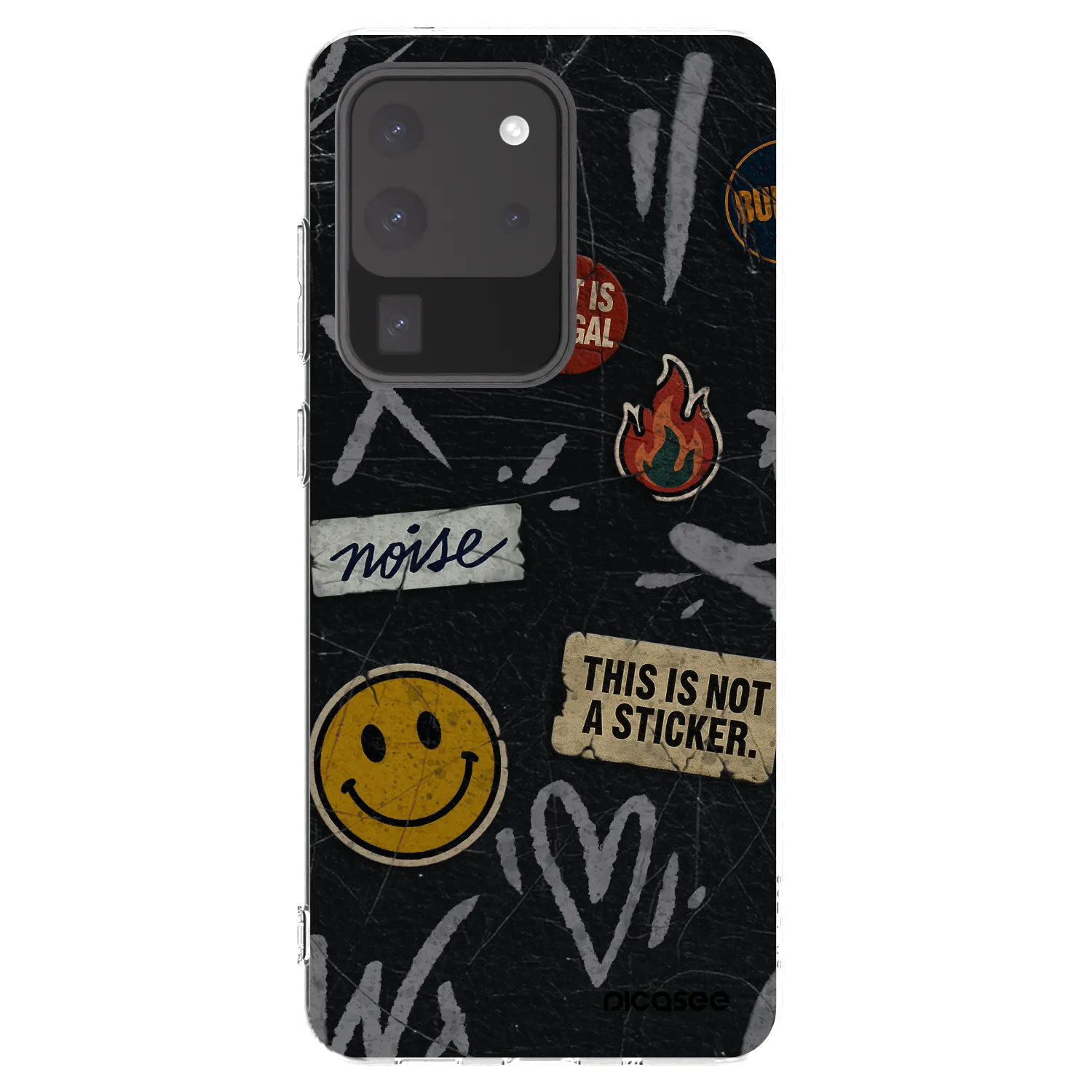 Picasee silikonska prozirna maskica za Samsung Galaxy S20 Ultra 5G G988F - STICKERS x TAGS