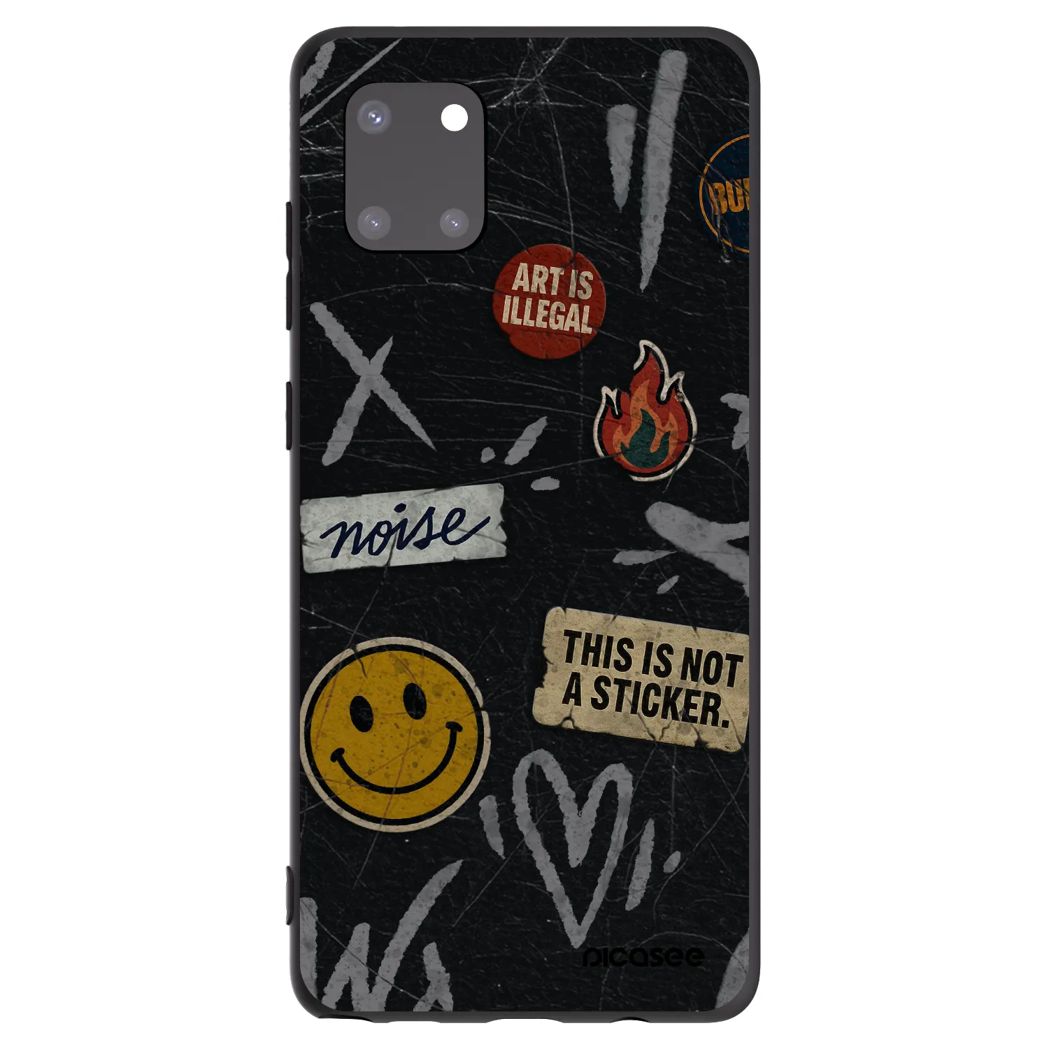 Picasee crna silikonska maskica za Samsung Galaxy Note 10 Lite N770F - STICKERS x TAGS