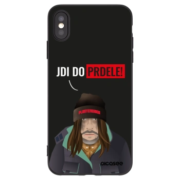 Picasee crna silikonska maskica za Apple iPhone XS Max - Bezďák